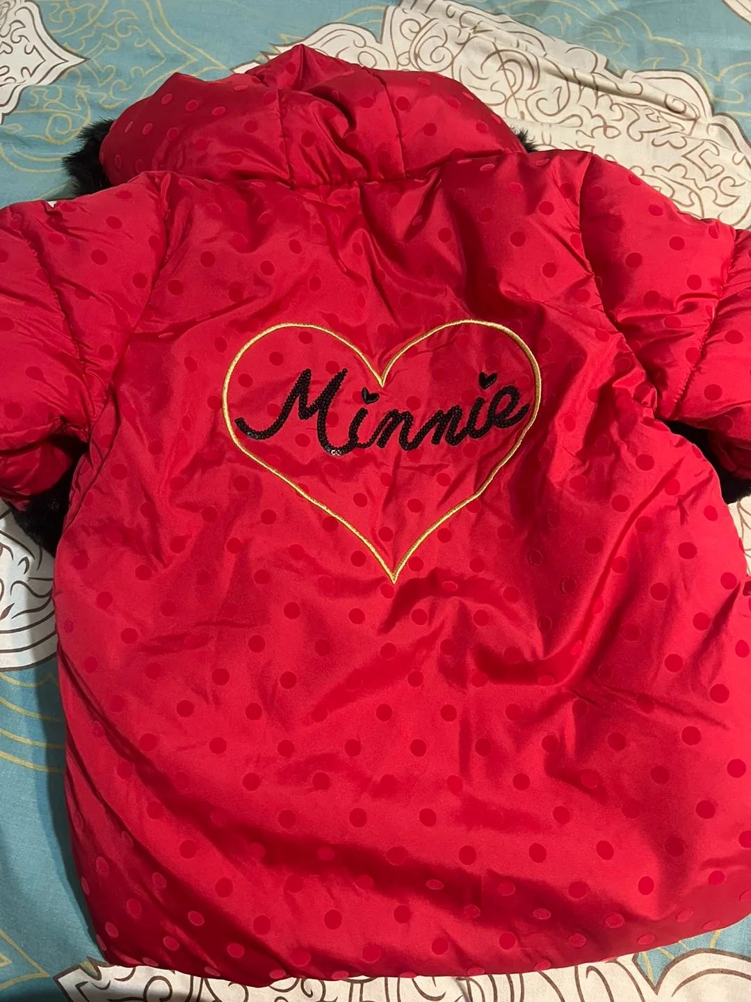 Mickey & Minnie Mouse Red Winter Jacket(Size 1 1/2-2 Years) image indicator(4)