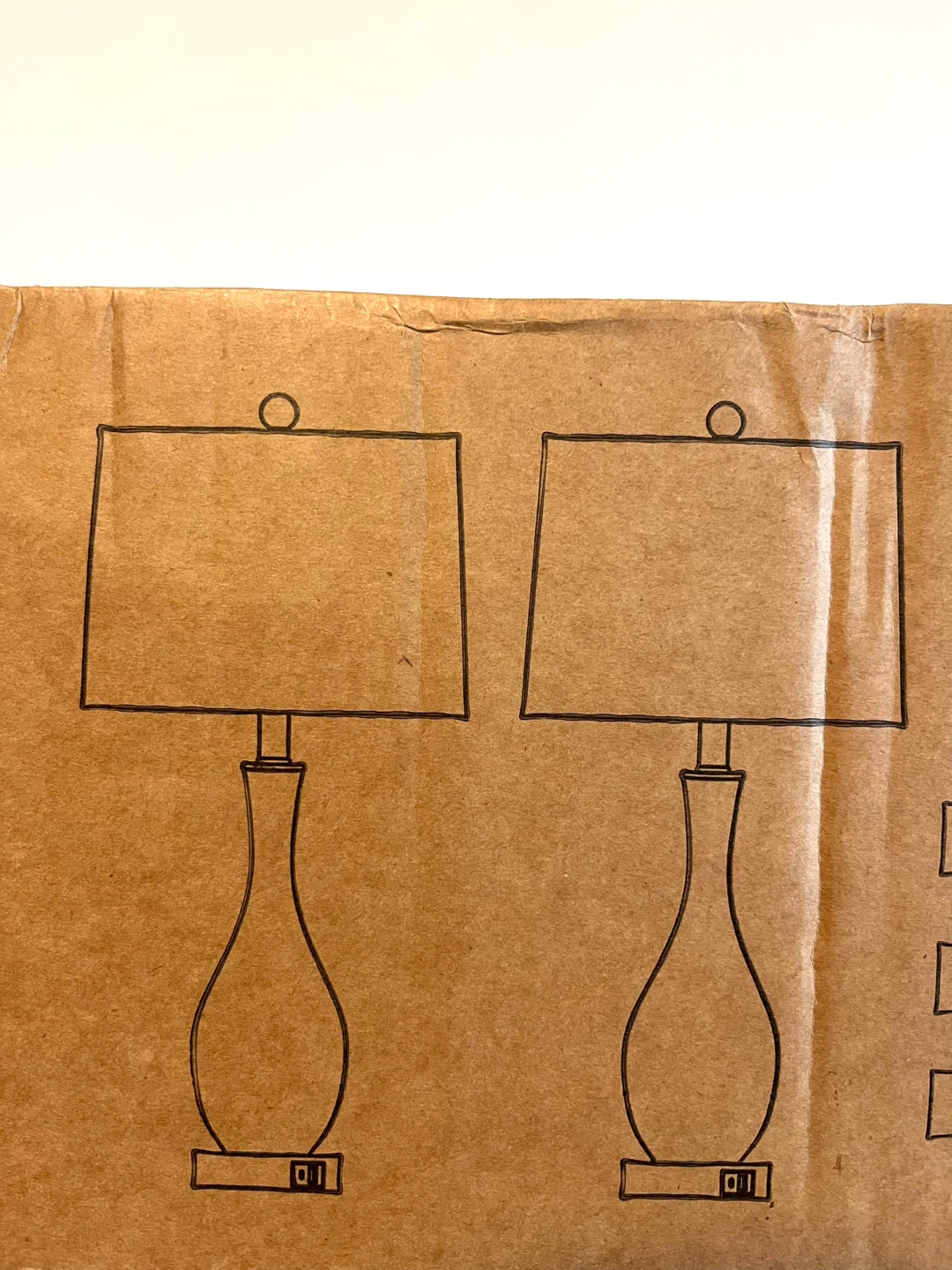 Glass Table Lamp with USB Ports