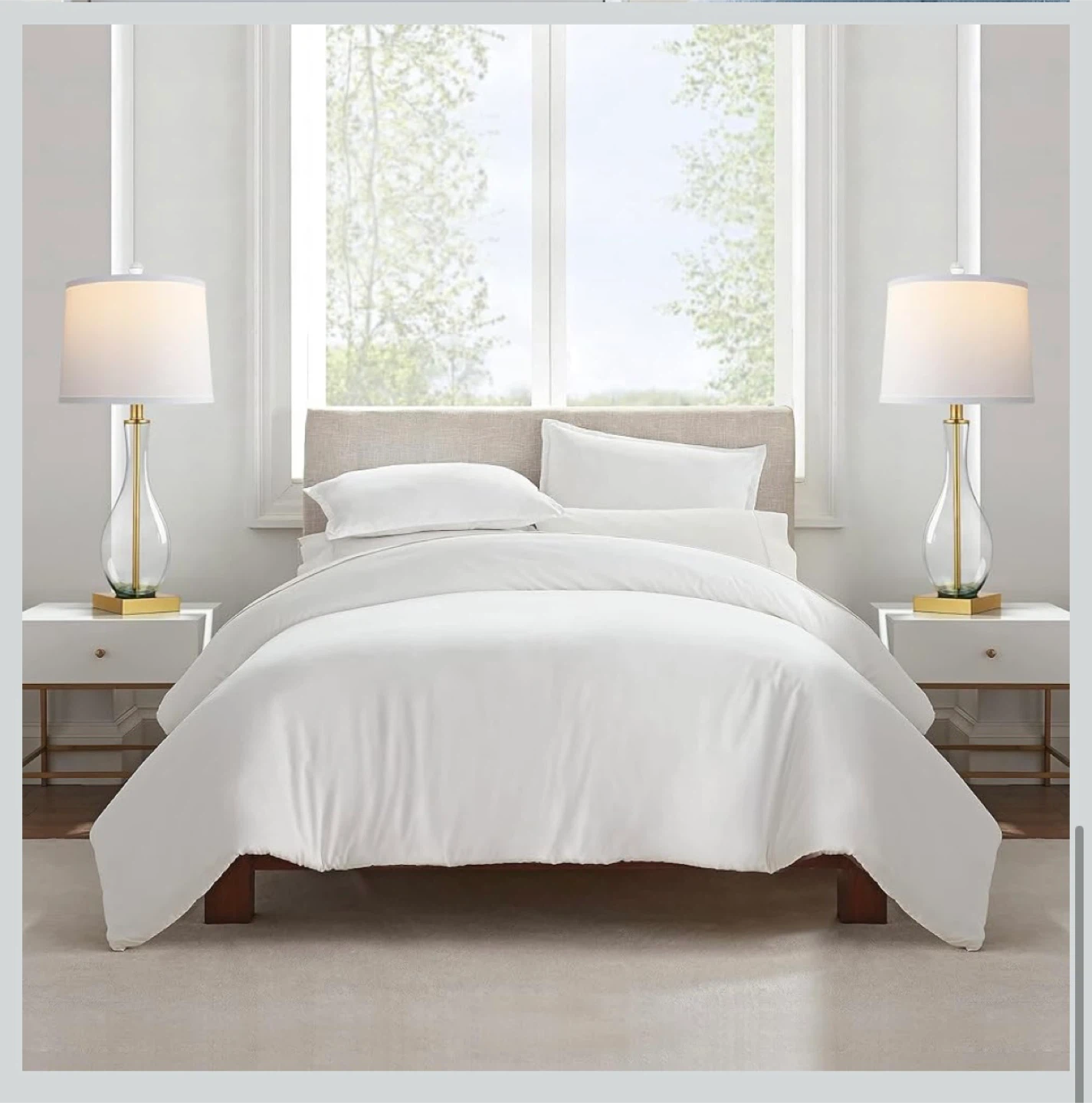 Glass Table Lamp with USB Ports - photo 2