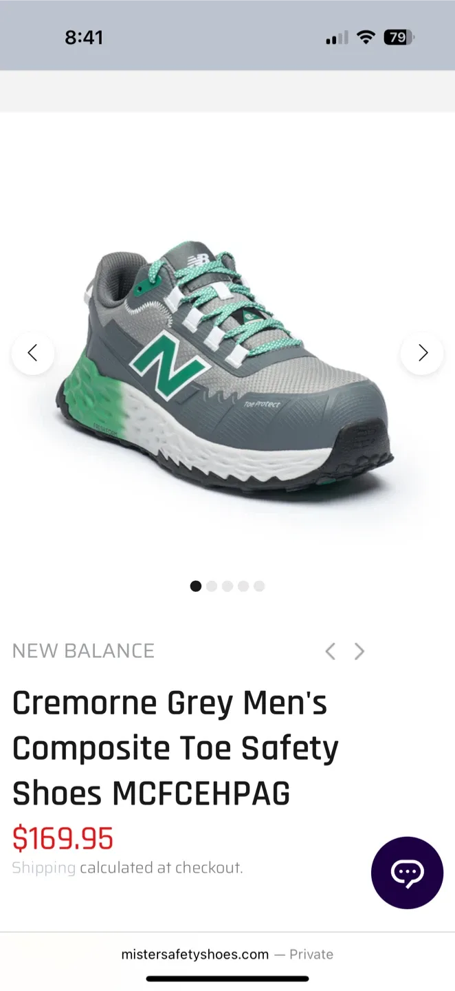 New Balance Cremorne Grey Men's Safety Shoes - Size 11 image indicator(5)
