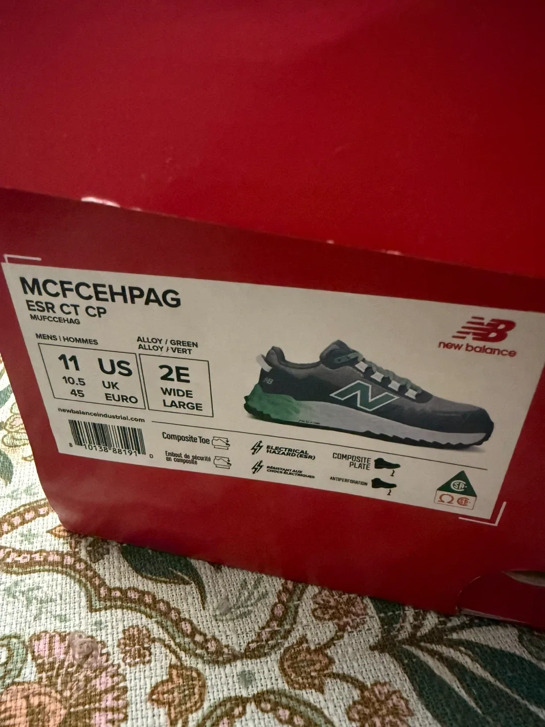 New Balance Cremorne Grey Men's Safety Shoes - Size 11 image indicator(3)