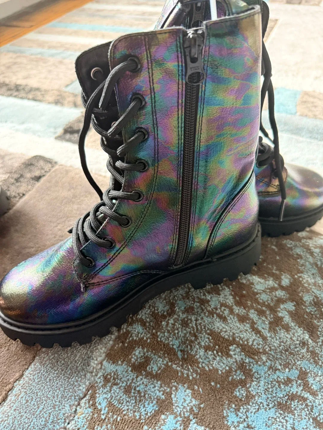 Black Rochelle Combat Boots - Size 5 image indicator(9)