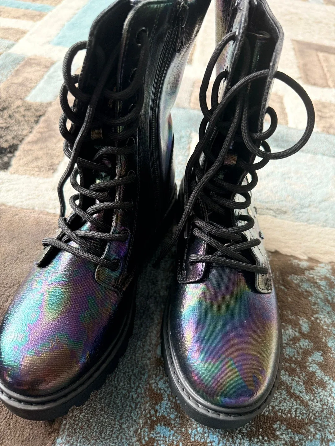 Black Rochelle Combat Boots - Size 5 image indicator(10)