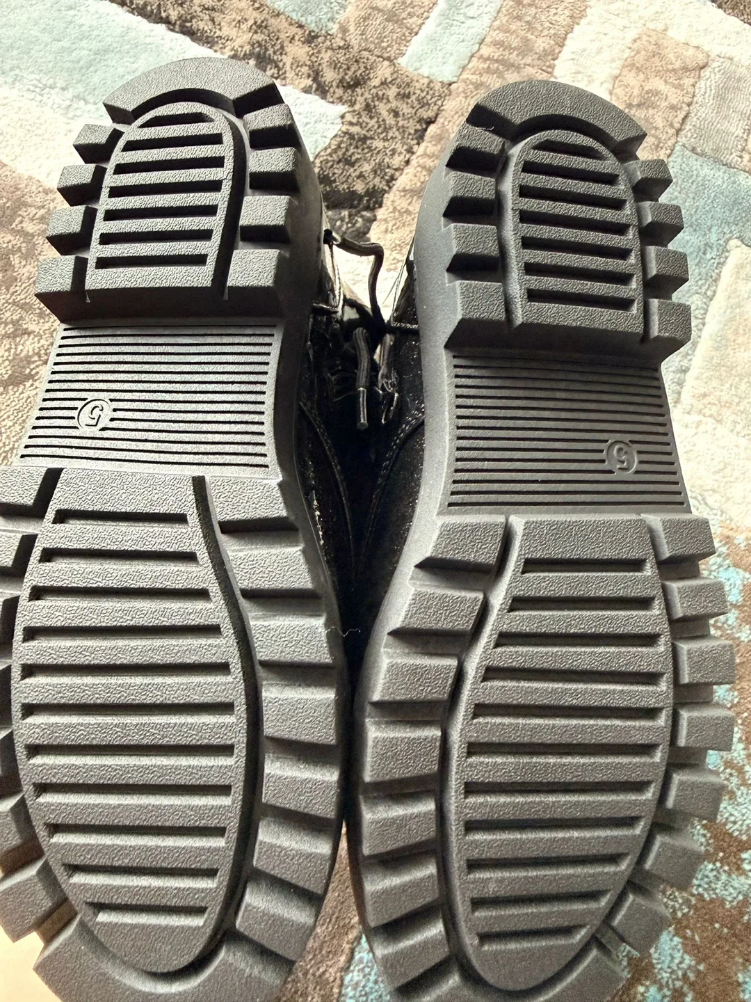 Black Rochelle Combat Boots - Size 5 image indicator(8)