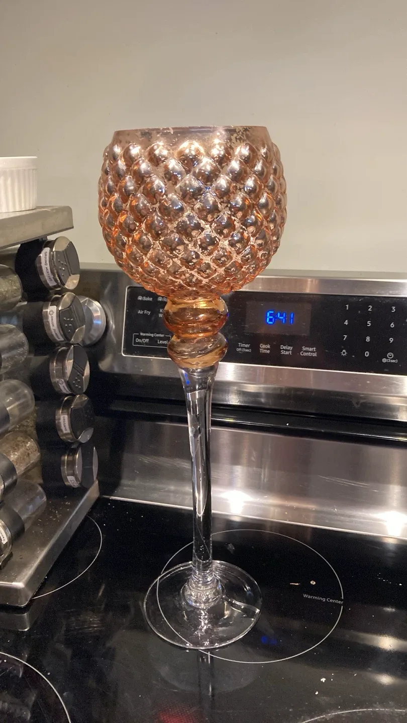 Tall Decorative Glass Candle Holder image indicator(4)