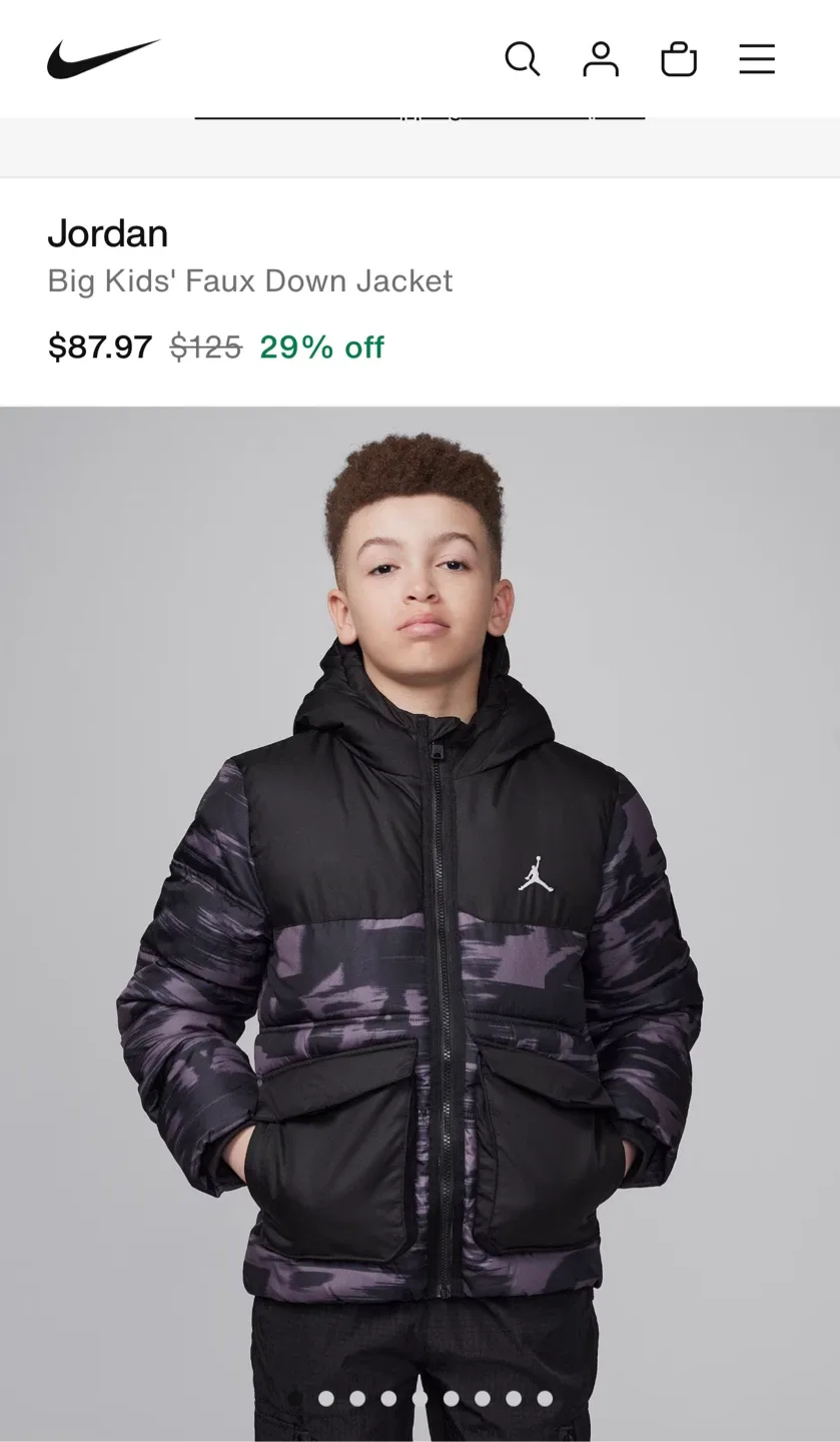 Jordan Big Kids' Faux Down Jacket image indicator(4)