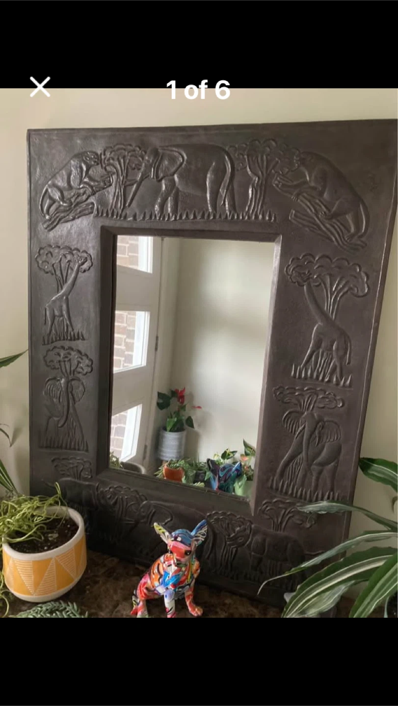 African Animal Mirror
