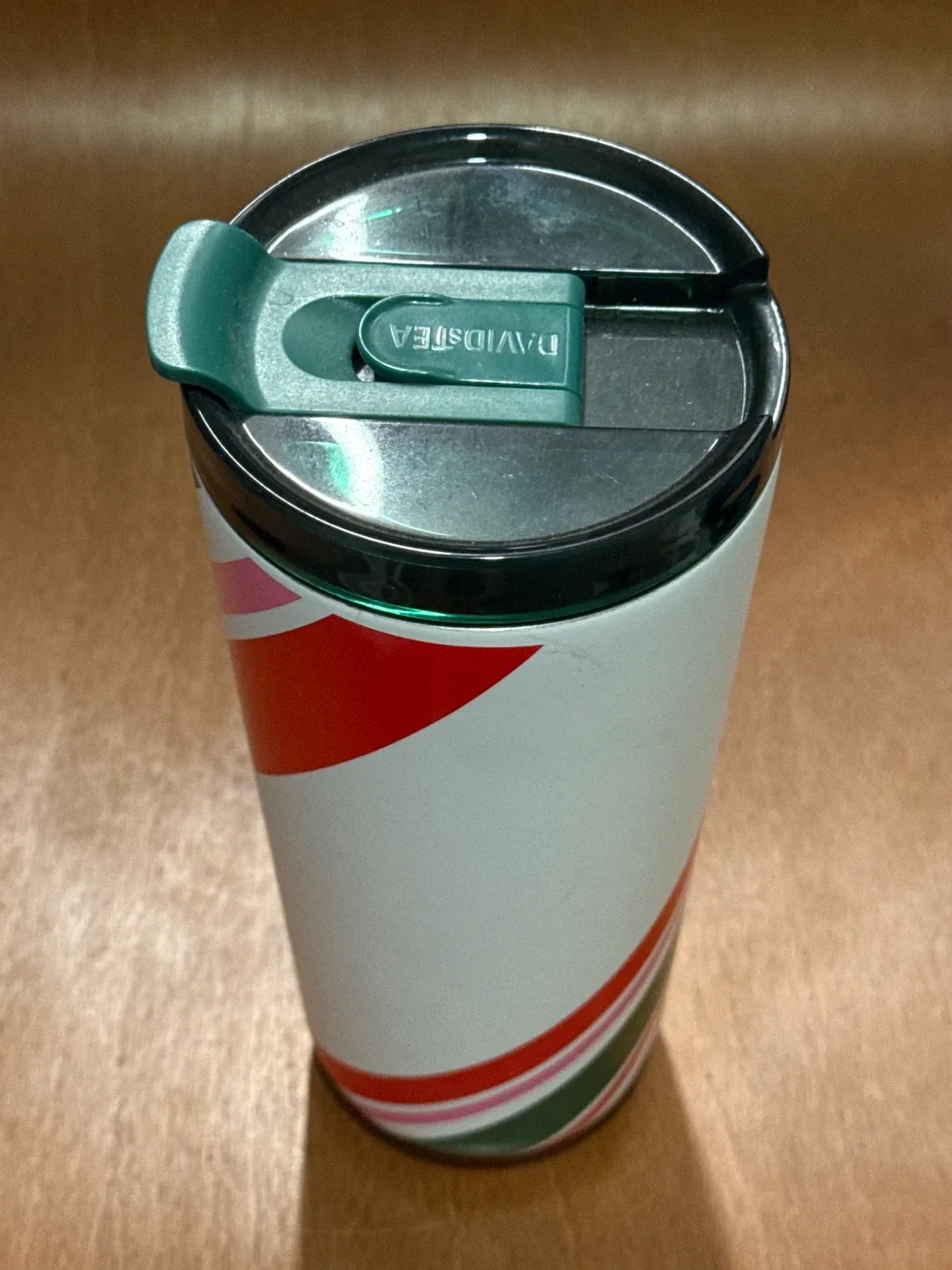 NEW FREE DAVIDsTEA White & Red Tumbler