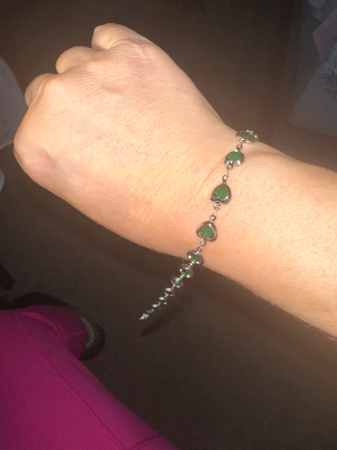 Green Heart Bracelet