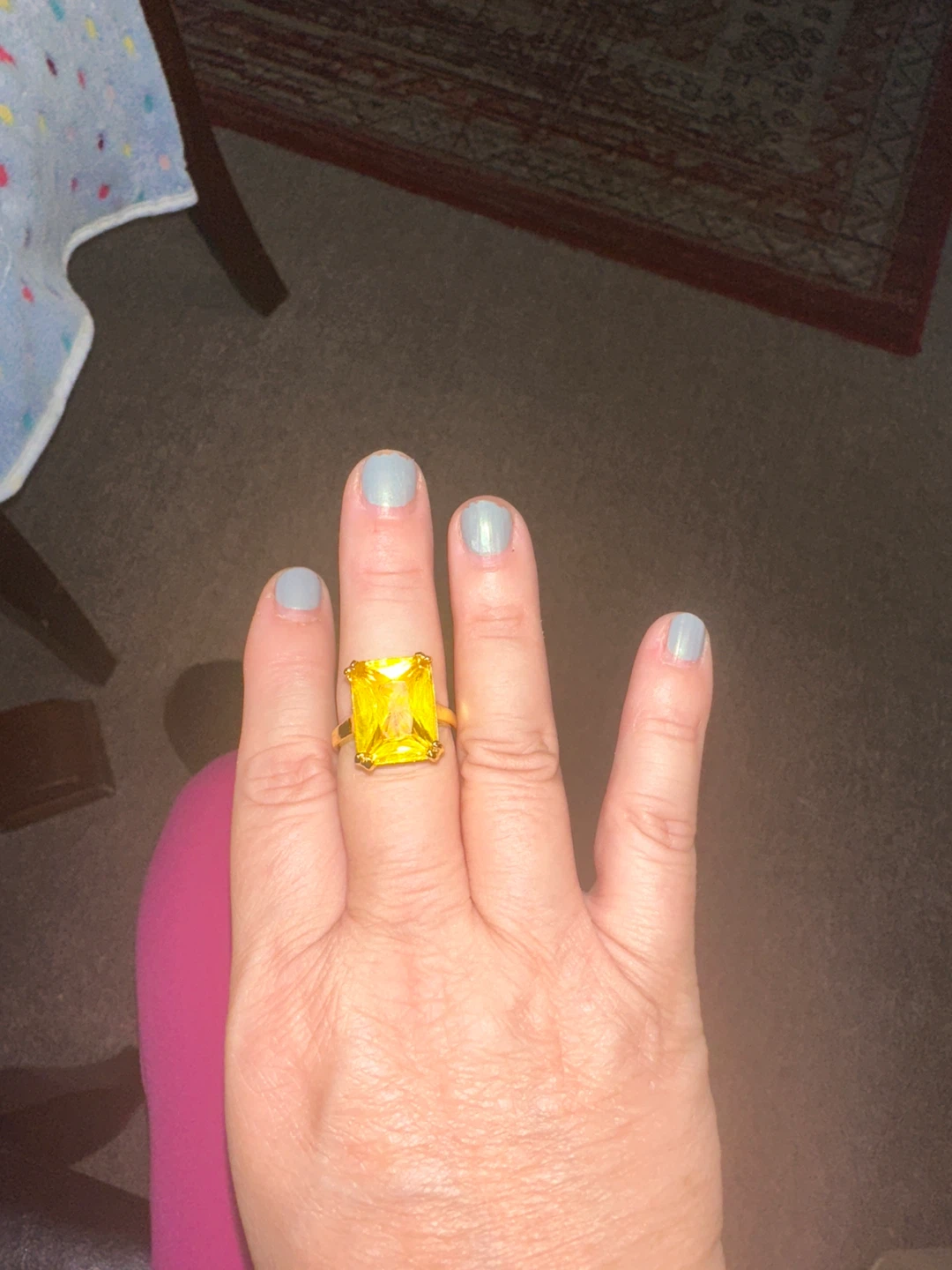 Yellow Gemstone Gold Ring