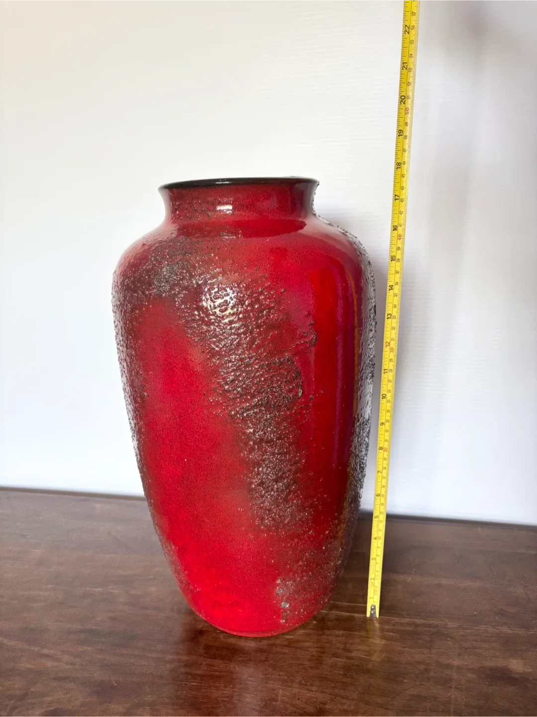 Large mid century modern west German vintage lava floor vase image indicator(5)