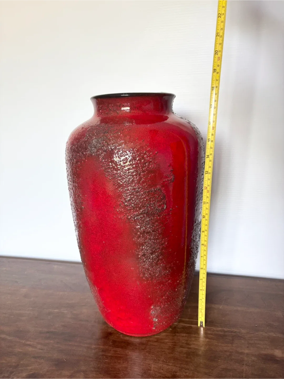 Large mid century modern west German vintage lava floor vase image indicator(6)