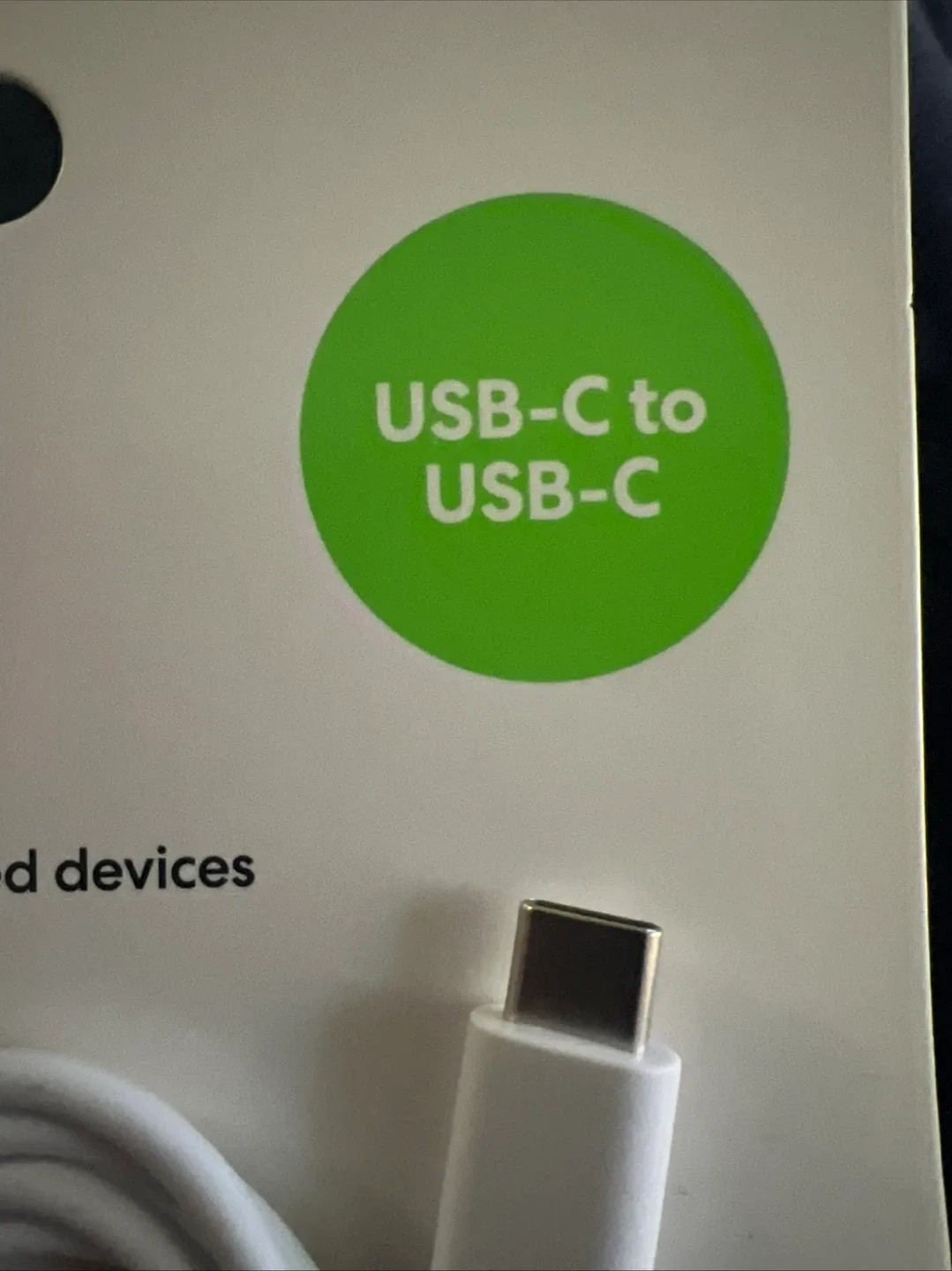 Dealworthy 3' USB-C to USB-C Cable - White image indicator(2)