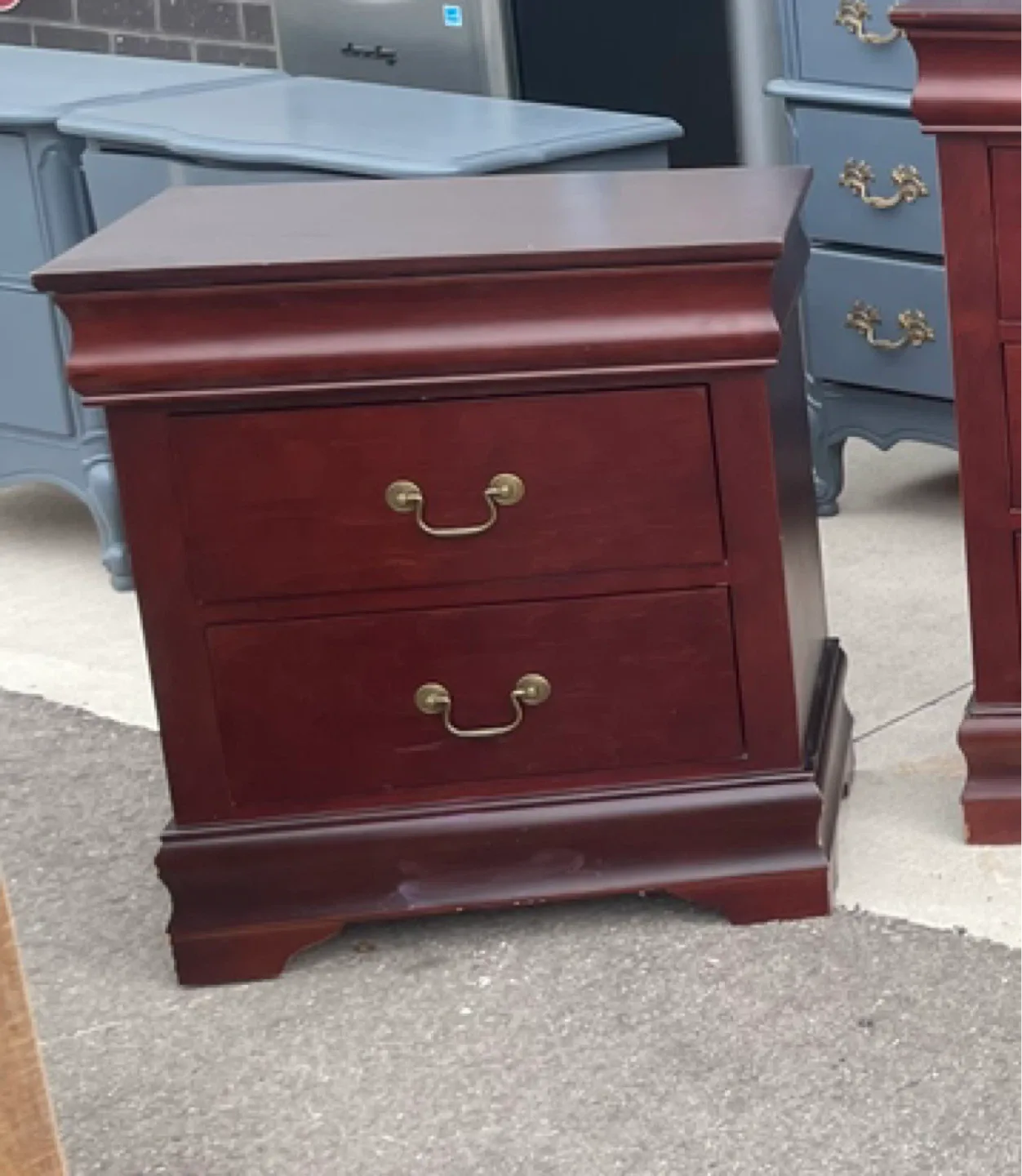 2 Cherrywood Nightstands with Two Drawers