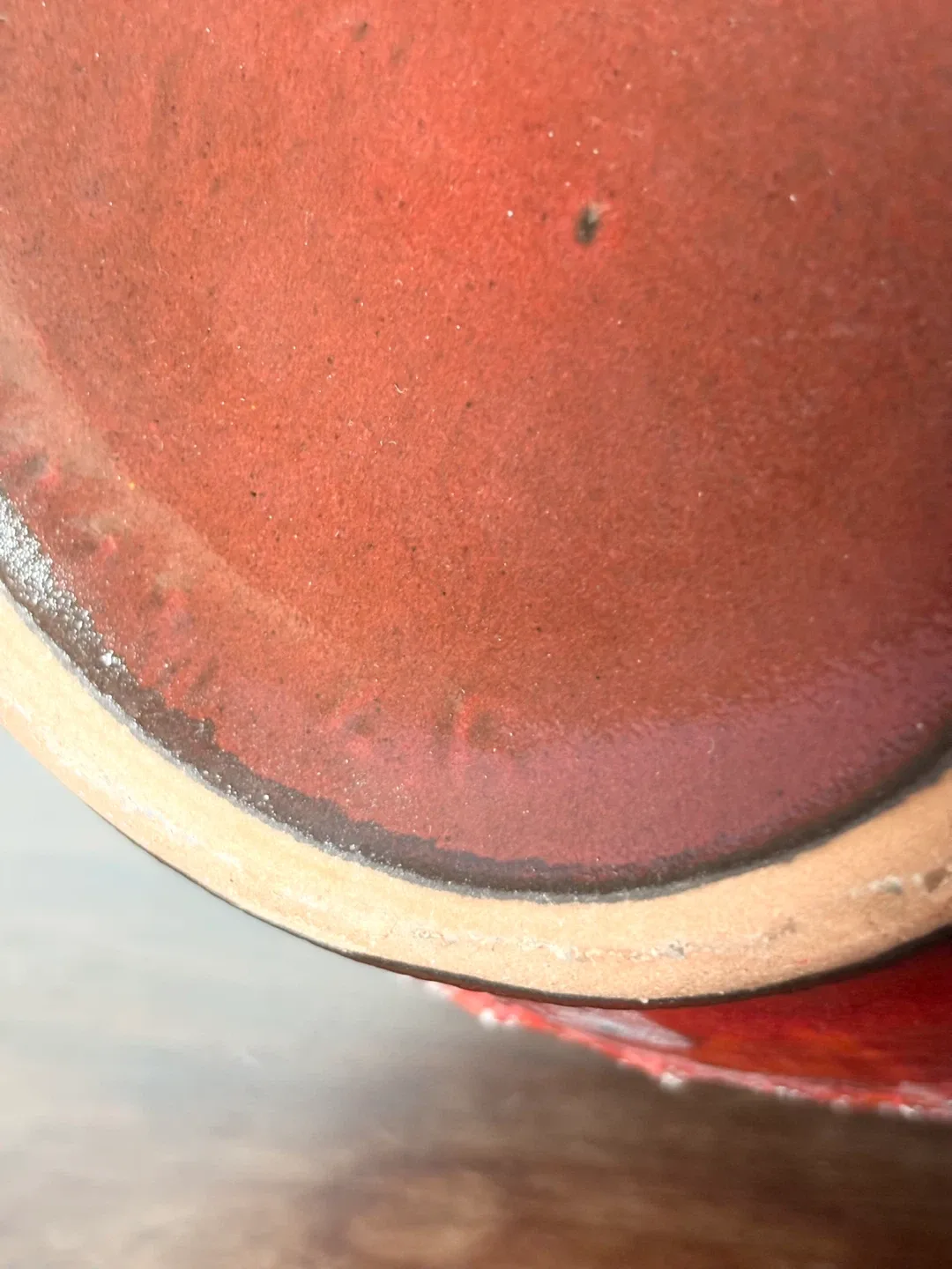 Large orange mid century modern west German lava floor vase image indicator(5)