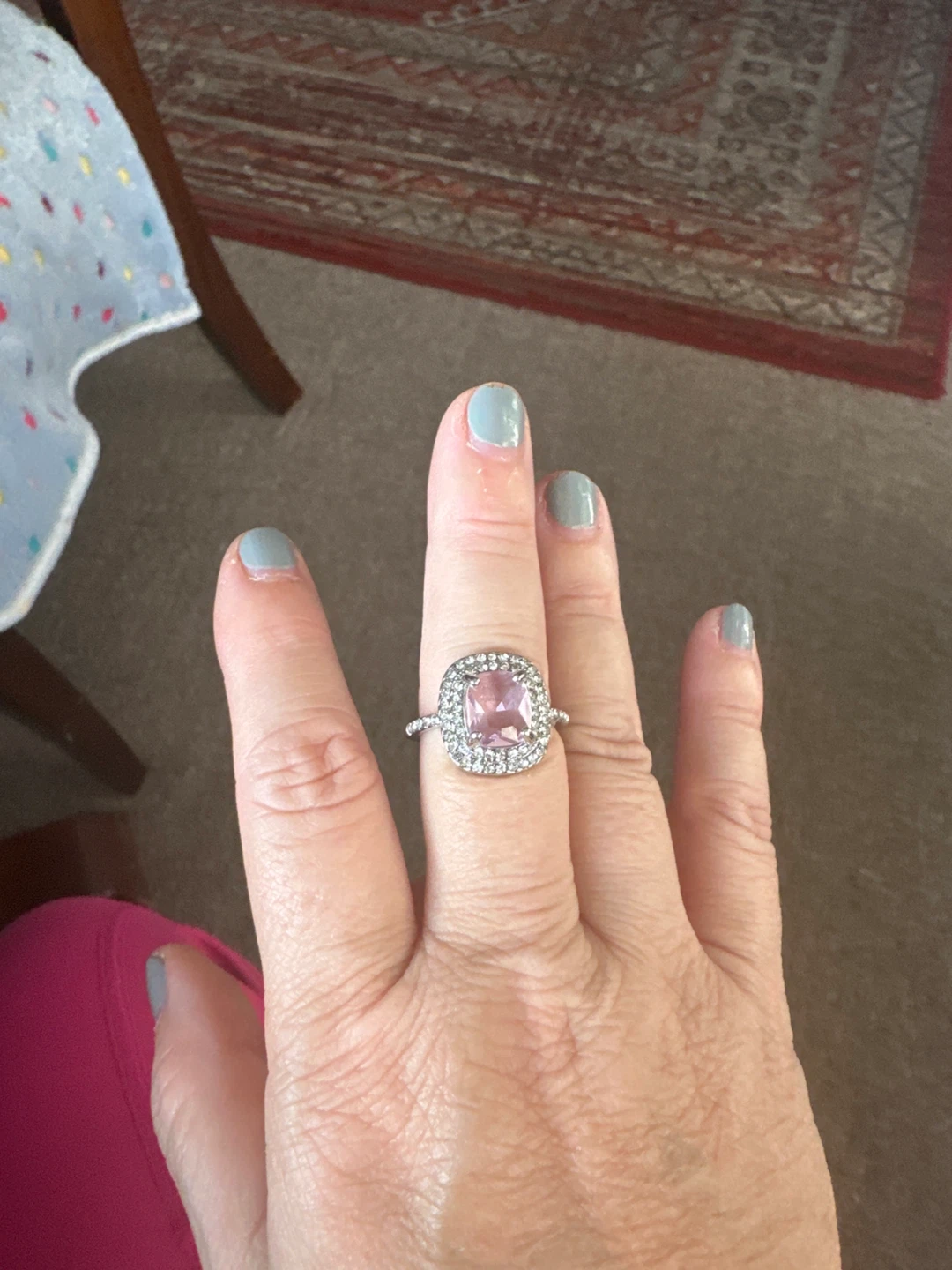 Pink gemstone ring - photo 2