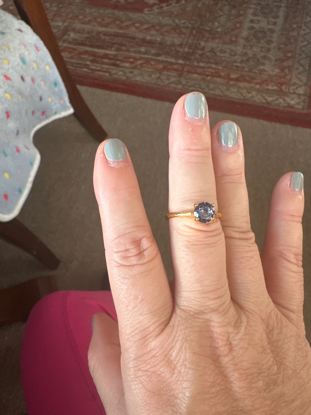Blue gemstone ring - photo 2