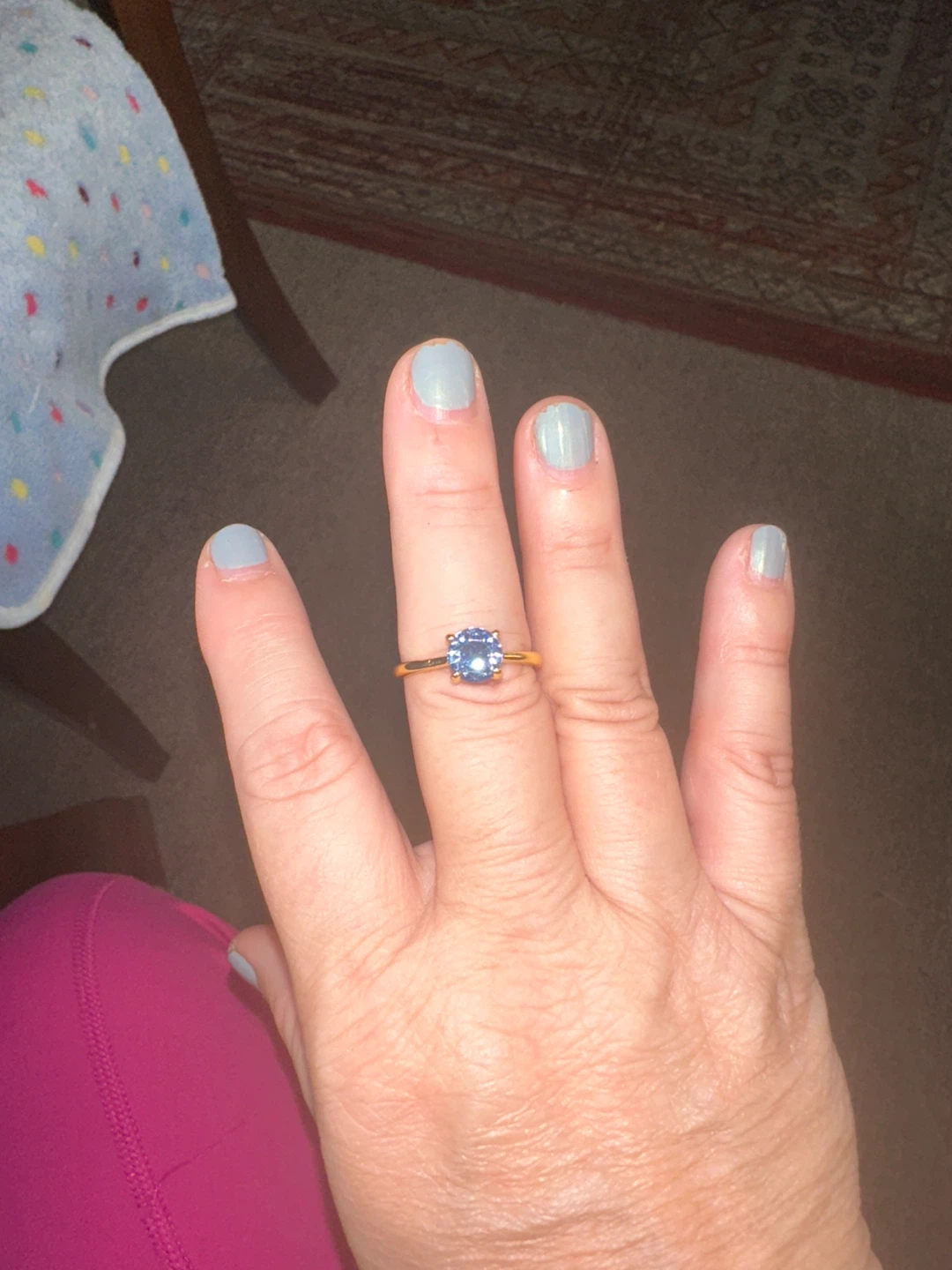 Blue gemstone ring