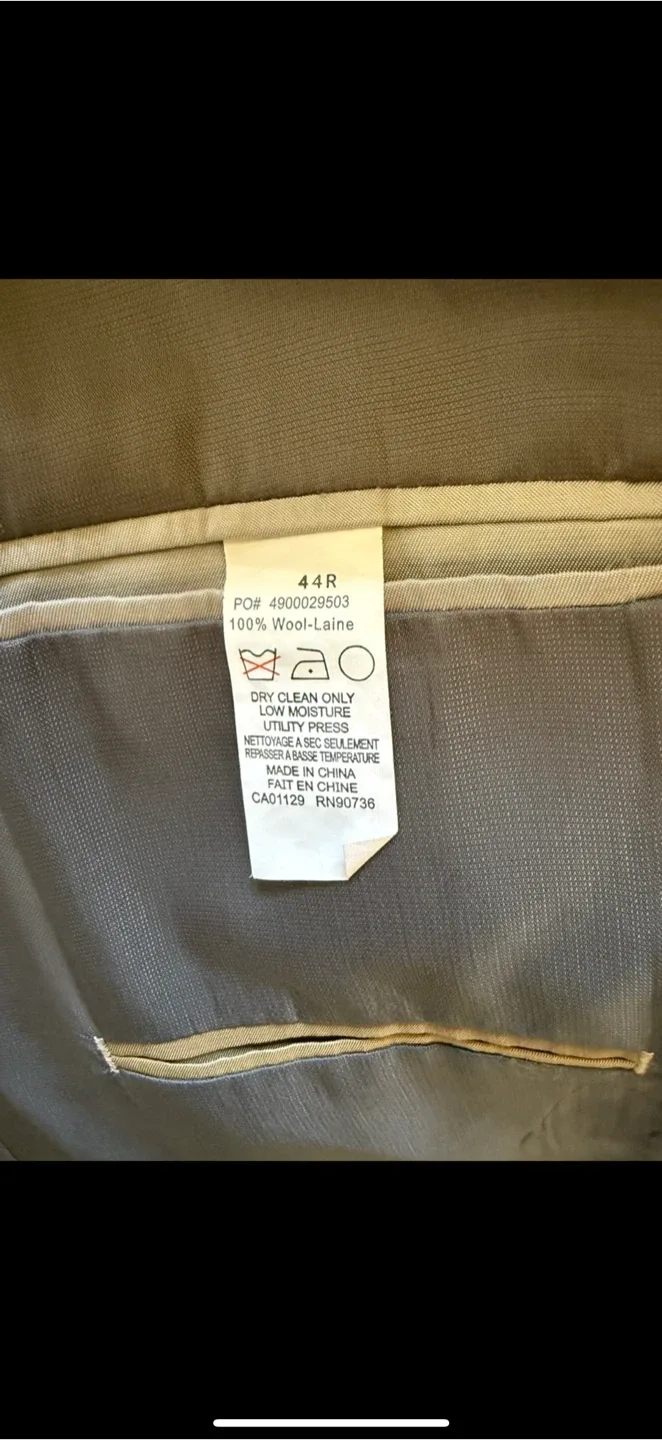 Classy Calvin Klein Stars Men's Shops Wool Black Blazer Size 44R image indicator(4)