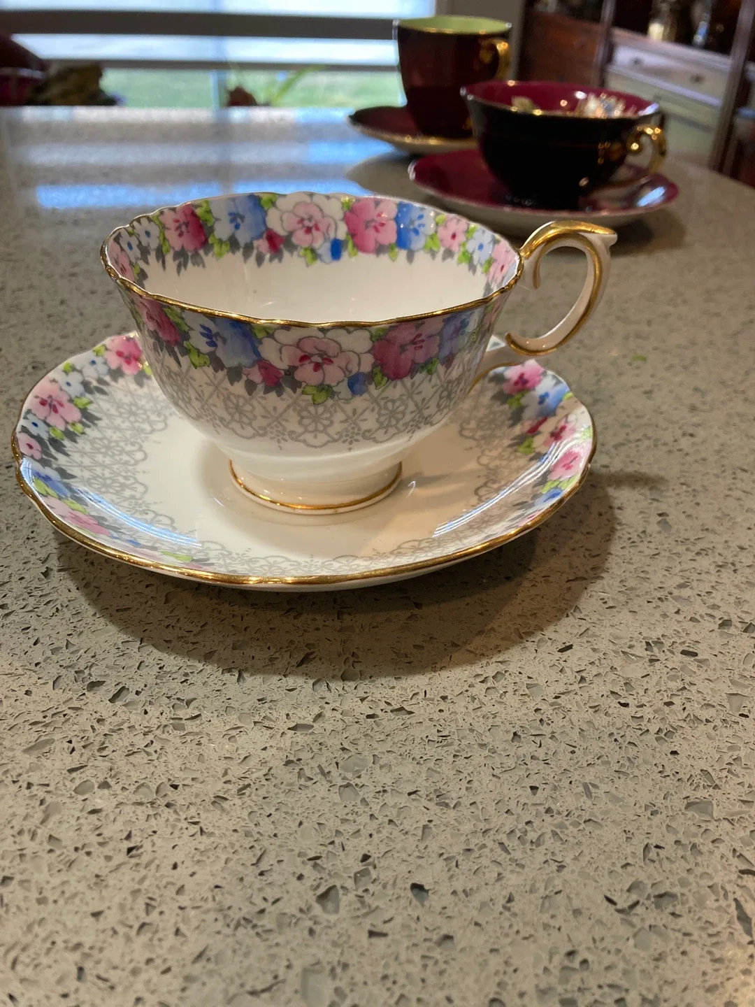 Royal Crown Stafford Teacup and Saucer Set thumbnail