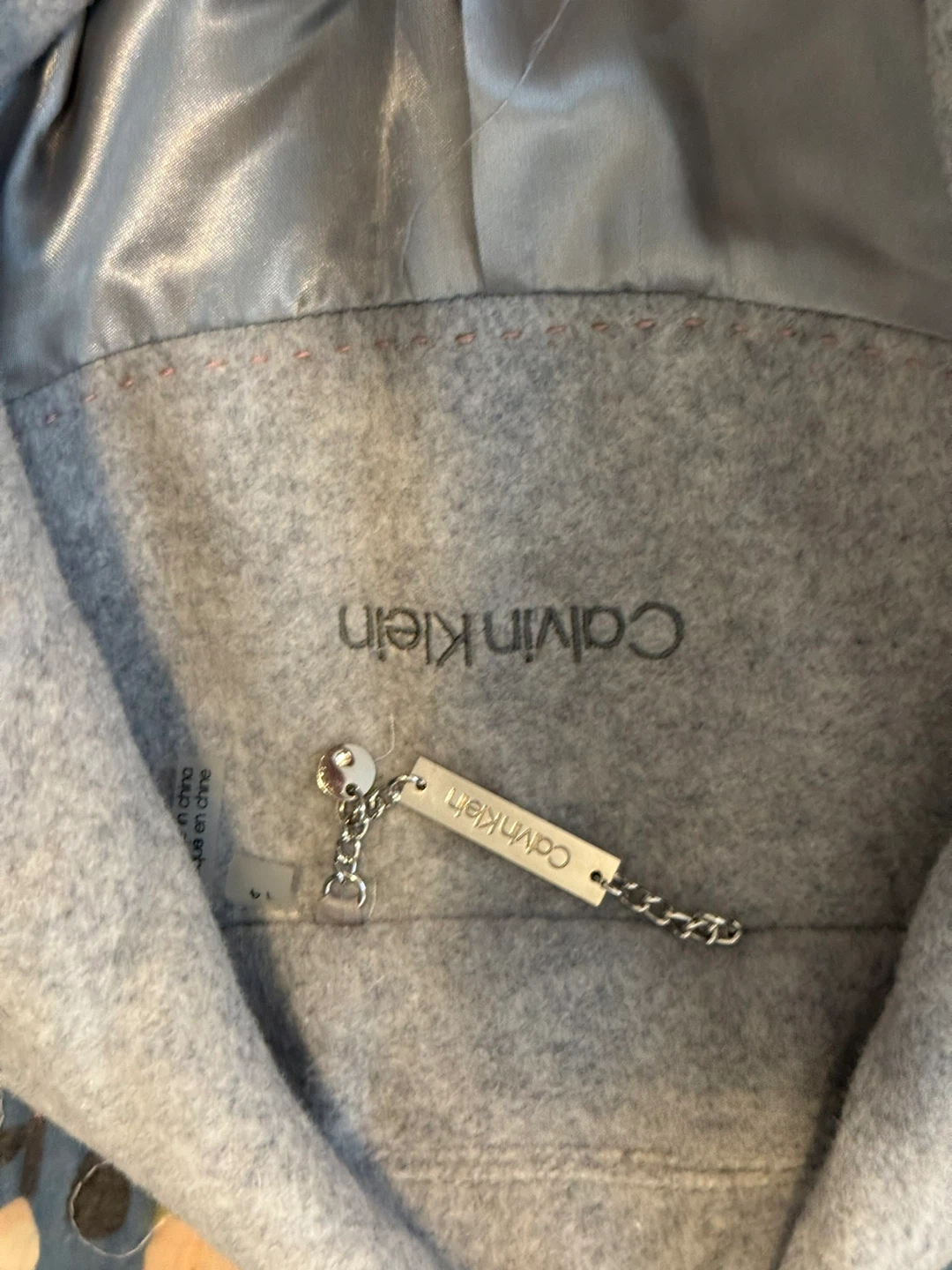 Calvin Klein Grey Wool Blend Coat - photo 4