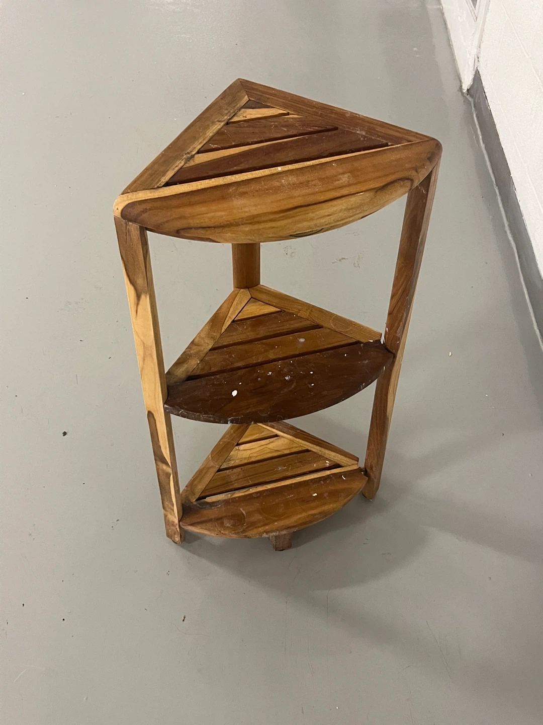 Wooden Corner Shelf - 3 Tier