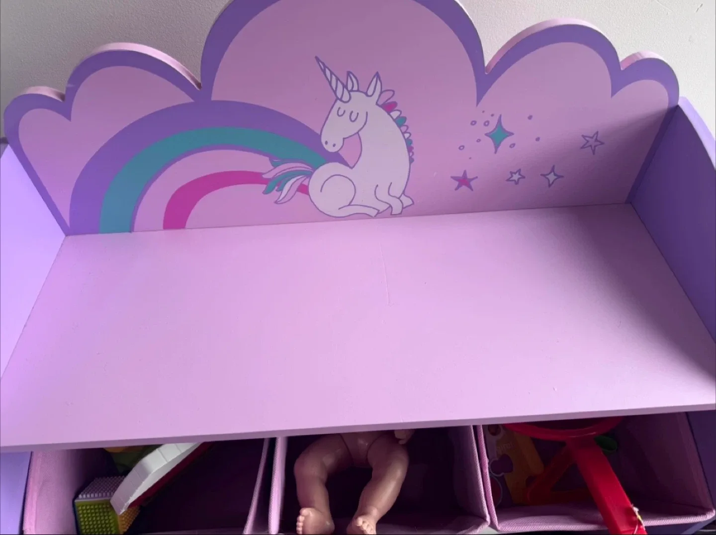 Unicorn Toys Storage Organizer with 6 Bins image indicator(3)