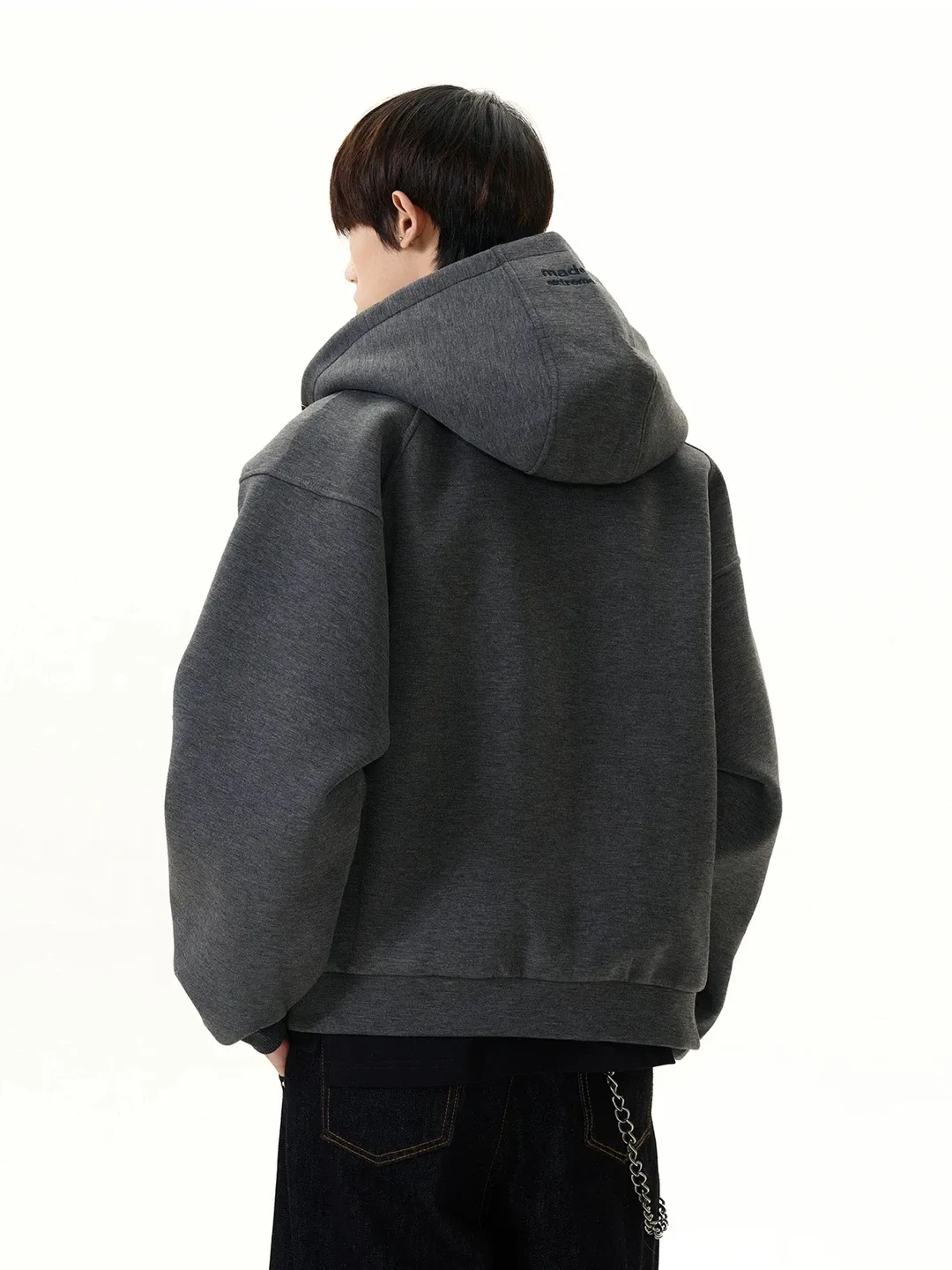 MADE EXTREME Grey Zip-Up Hoodie image indicator(3)