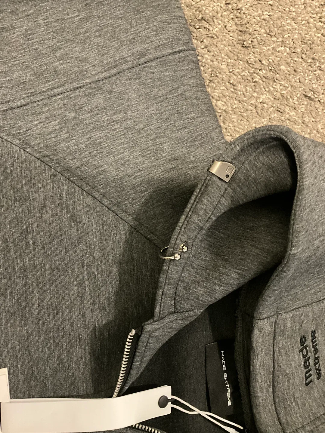 MADE EXTREME Grey Zip-Up Hoodie image indicator(4)