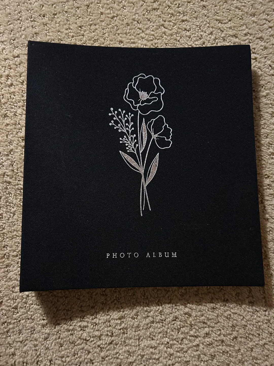 Peel and stick Photo Album - Black with Floral Design thumbnail