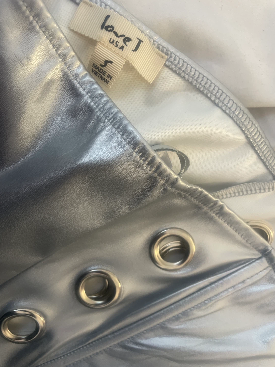 Love J Silver Corset Top - Size S - photo 2