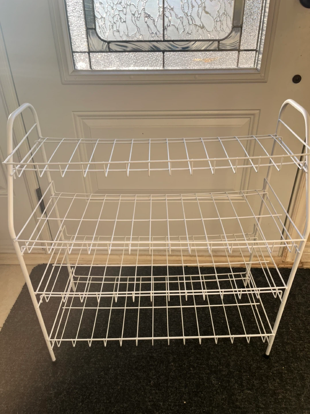 White Metal Shoe Rack - Great Condition!