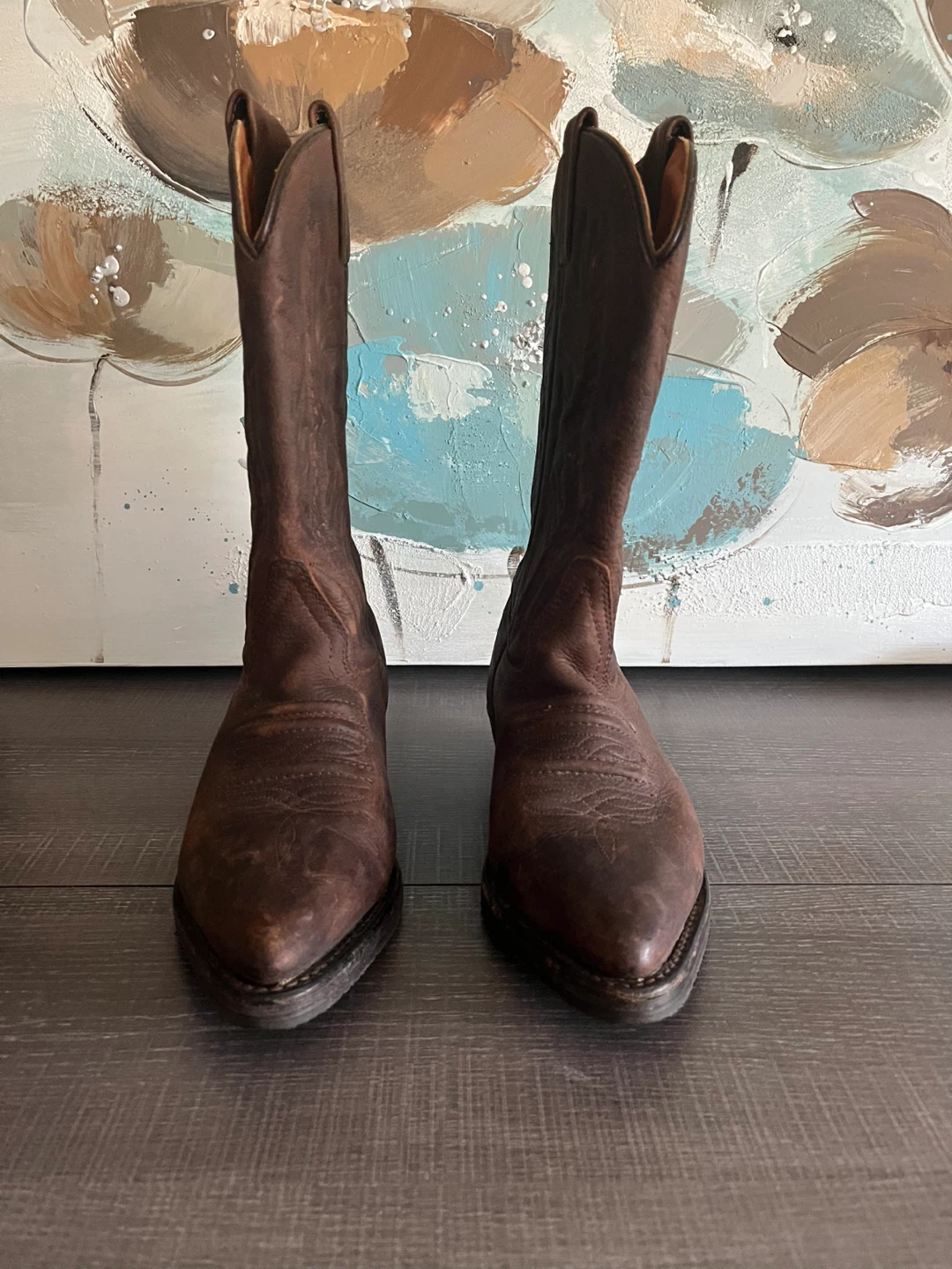Women’s Prospector Leather Cowboy Boots -size 7C