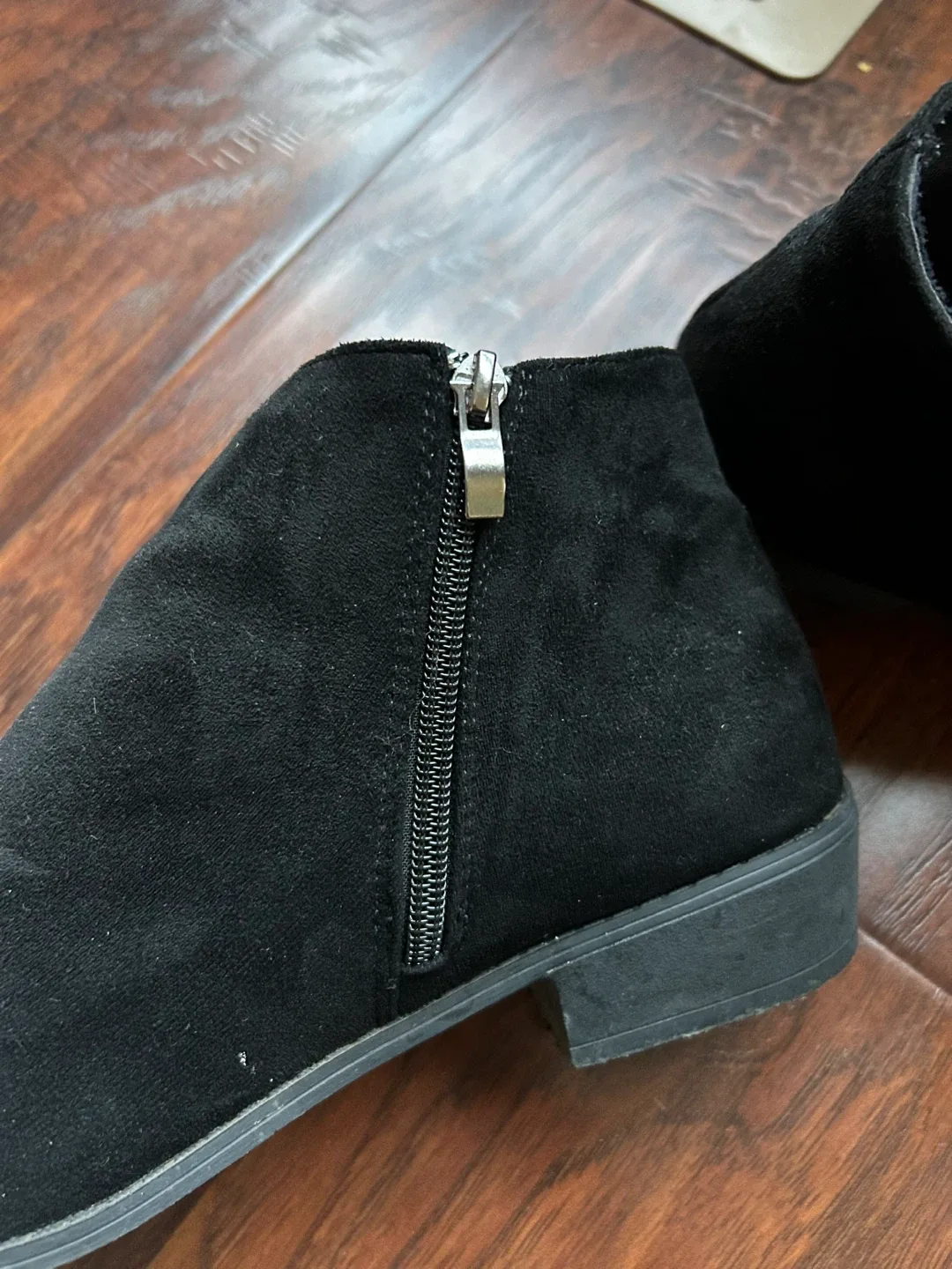 Black Suede Ankle Boots, Size 11 image indicator(4)