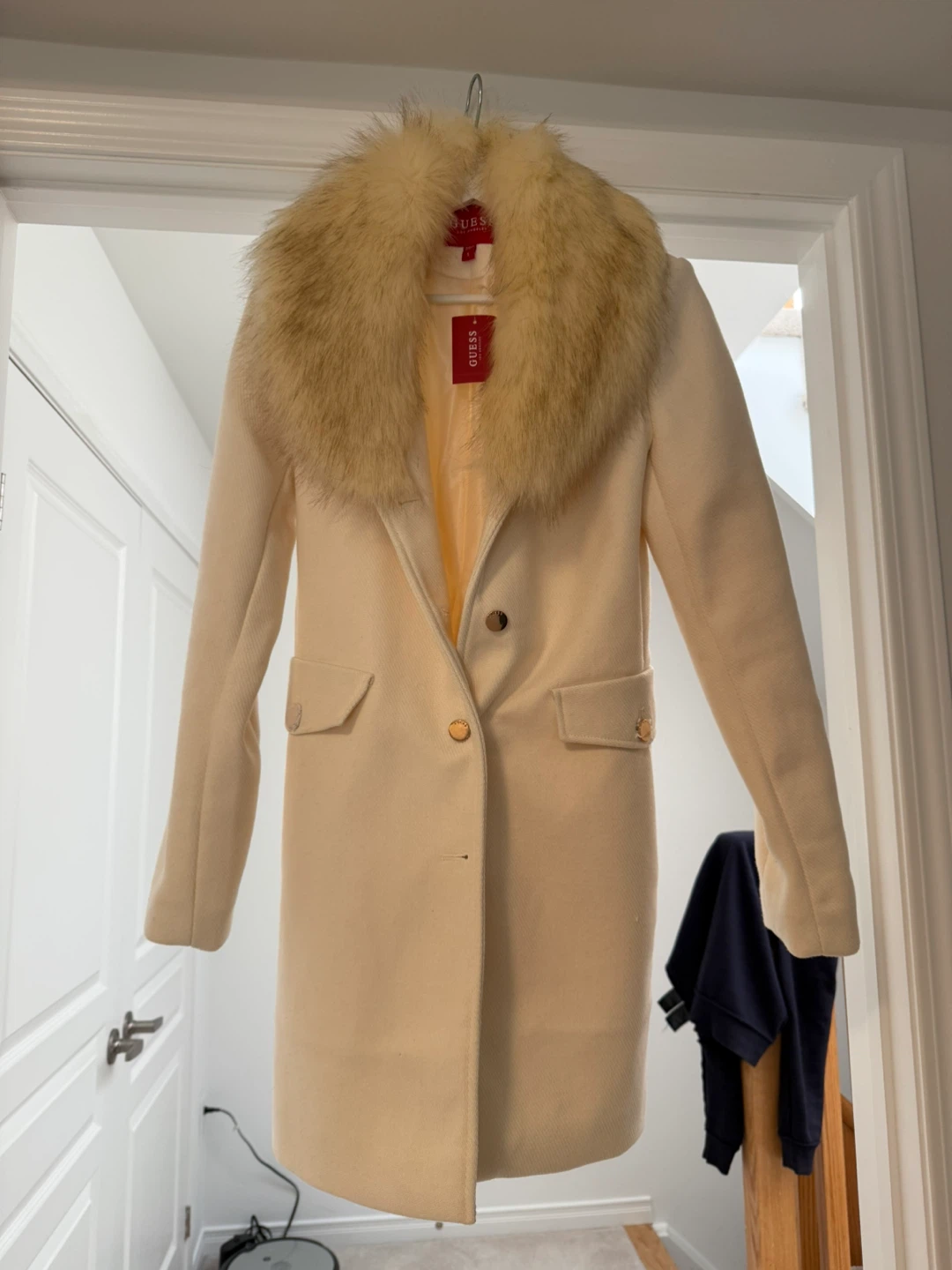 Guess Oralia Coat - Milky White, Size S - photo 2