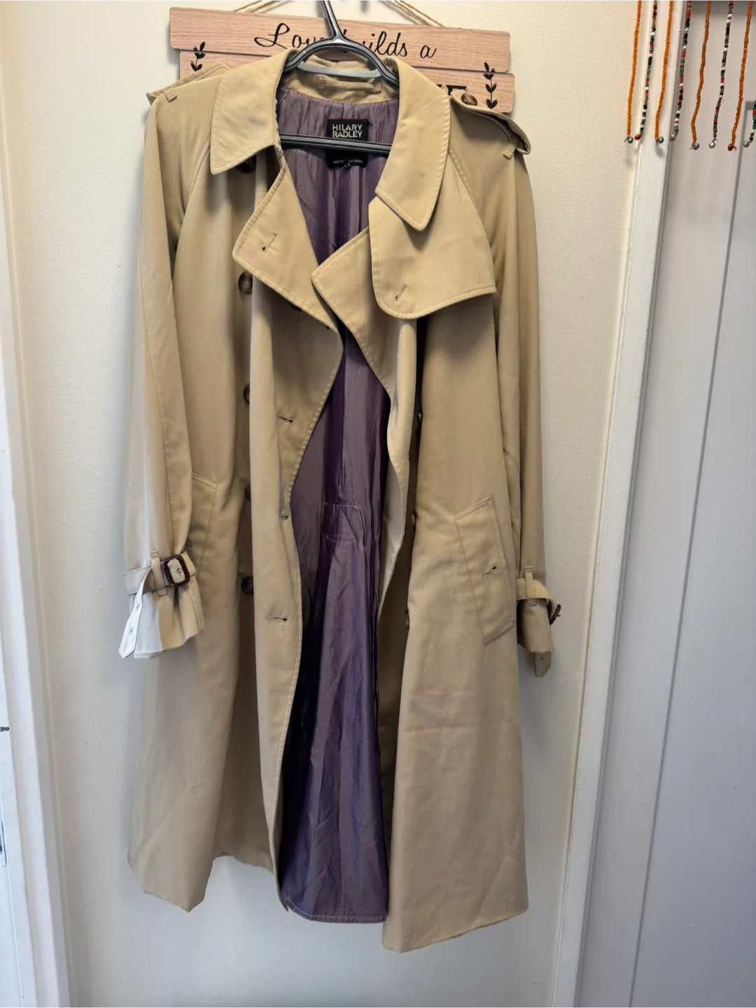 Hilary Radley Beige Trench Coat image indicator(2)