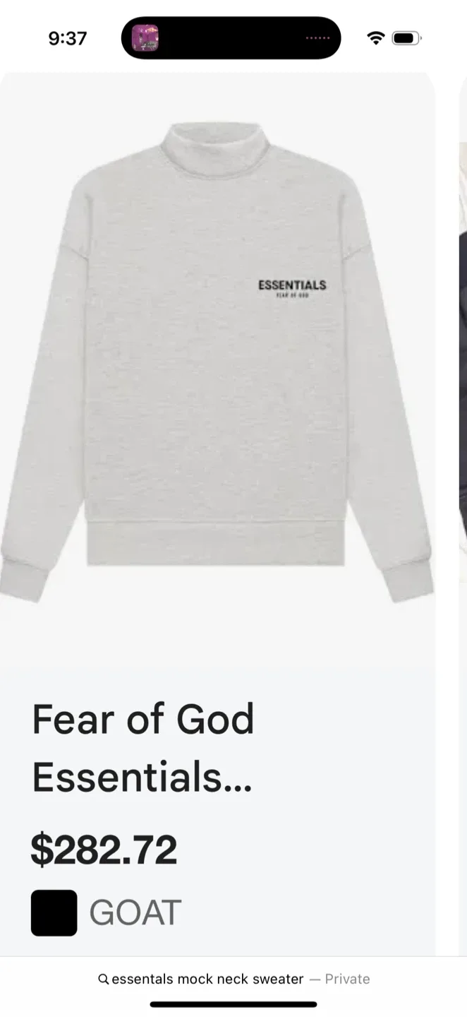 Essentials Fear of God Mockneck Sweatshirt image indicator(3)