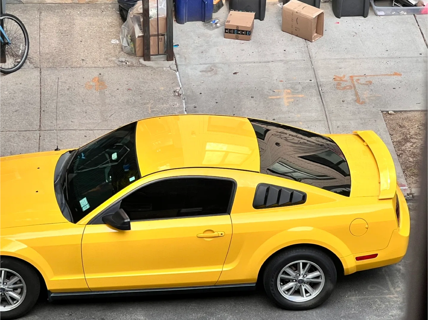 Yellow Ford Mustang Coupe