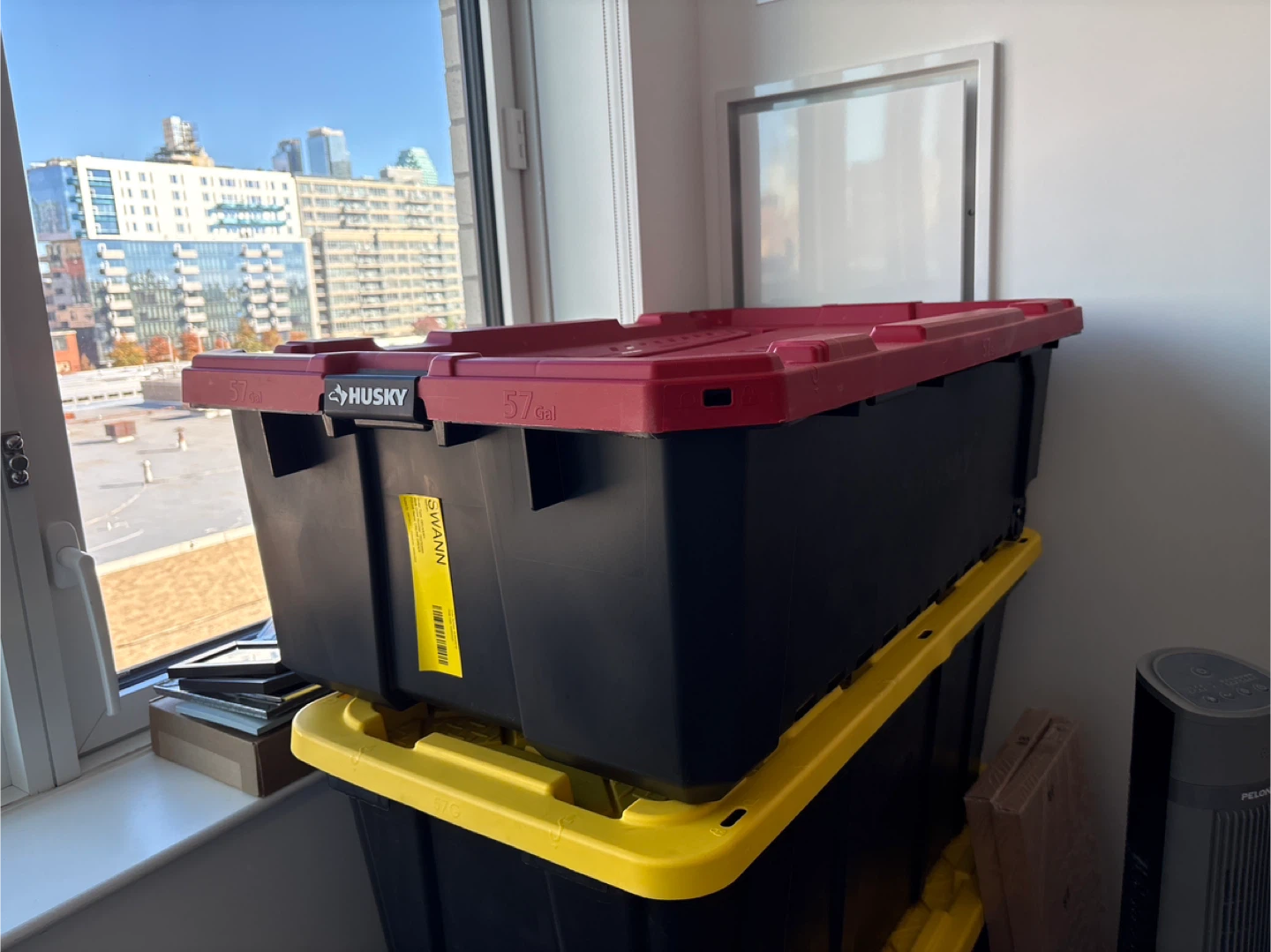 Husky 57 Gal Storage Tote - Black/Red