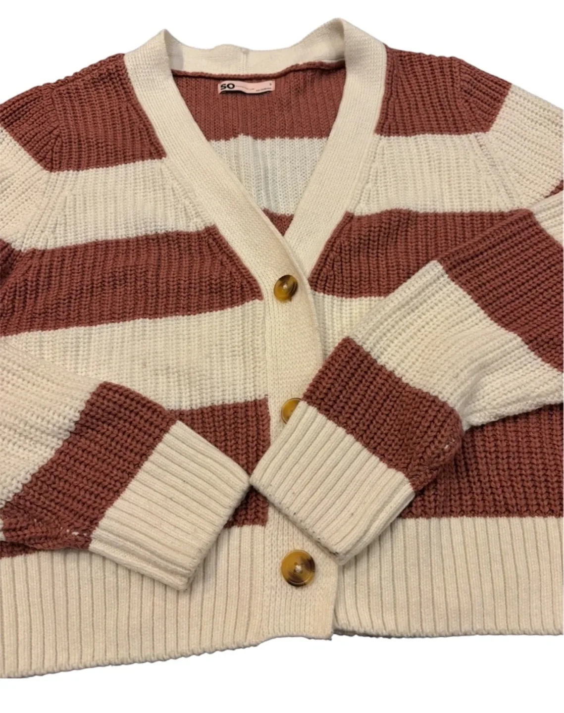 SO Striped Cardigan - Size Small