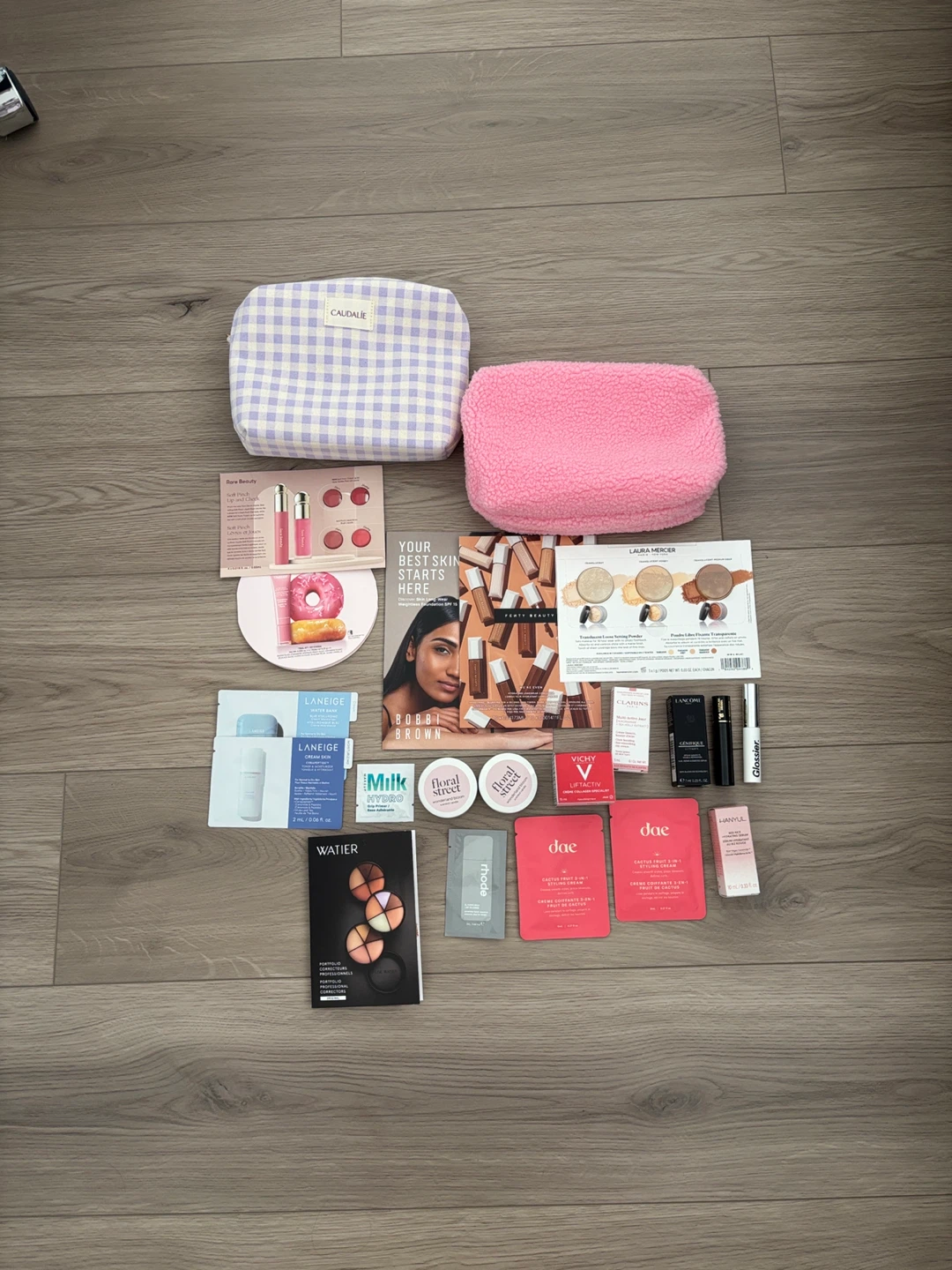 Hair care, makeup & skincare sample bundle