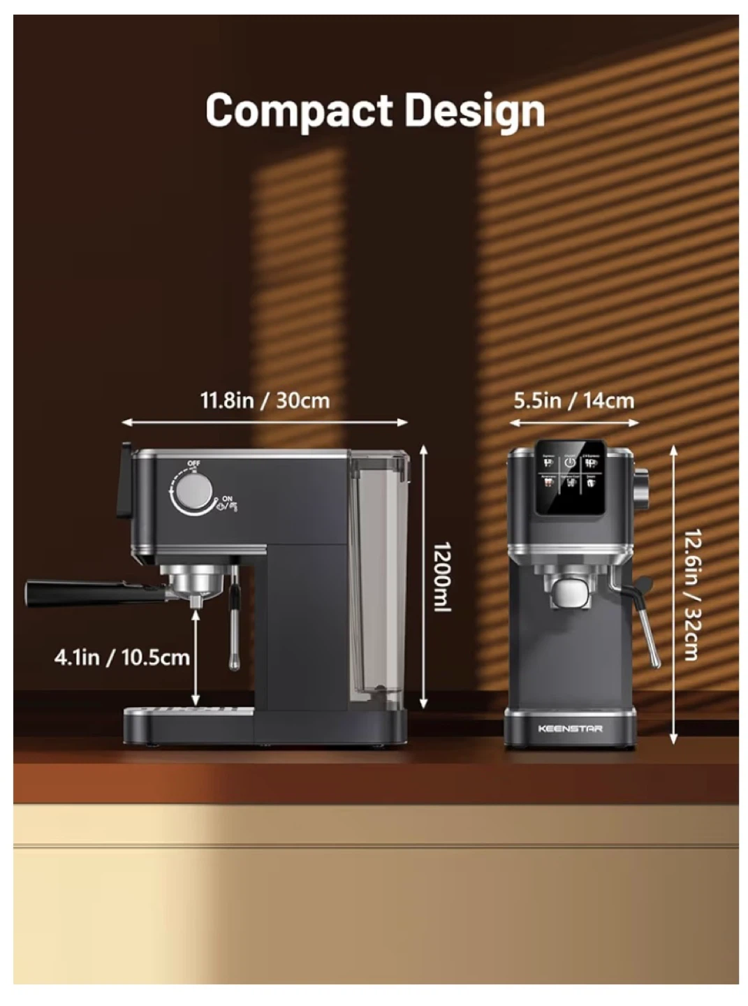 Espresso Coffee Maker, Digital Control Panel JH-C5210 *NEW* - photo 2