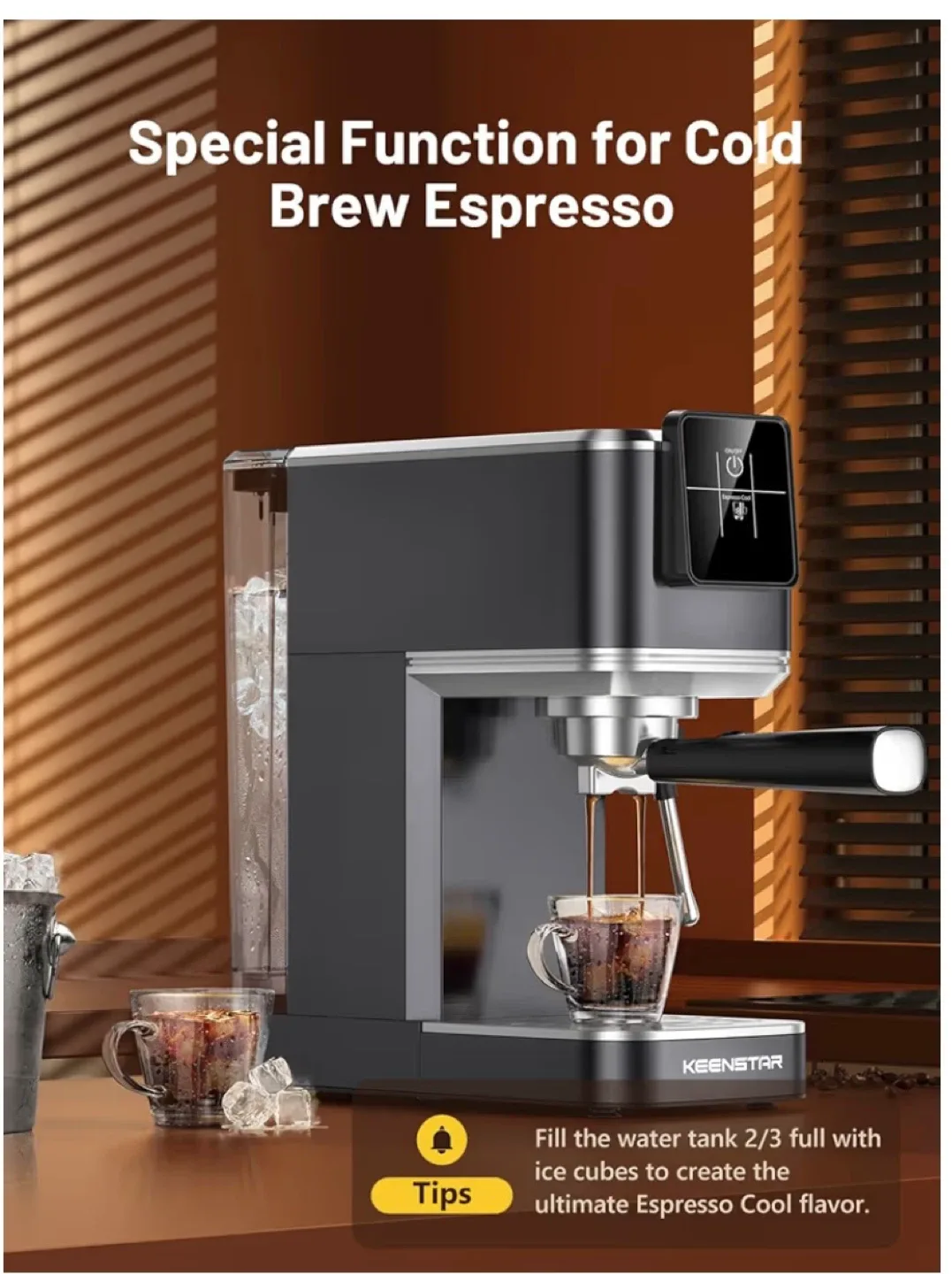 Espresso Coffee Maker, Digital Control Panel JH-C5210 *NEW* image indicator(6)