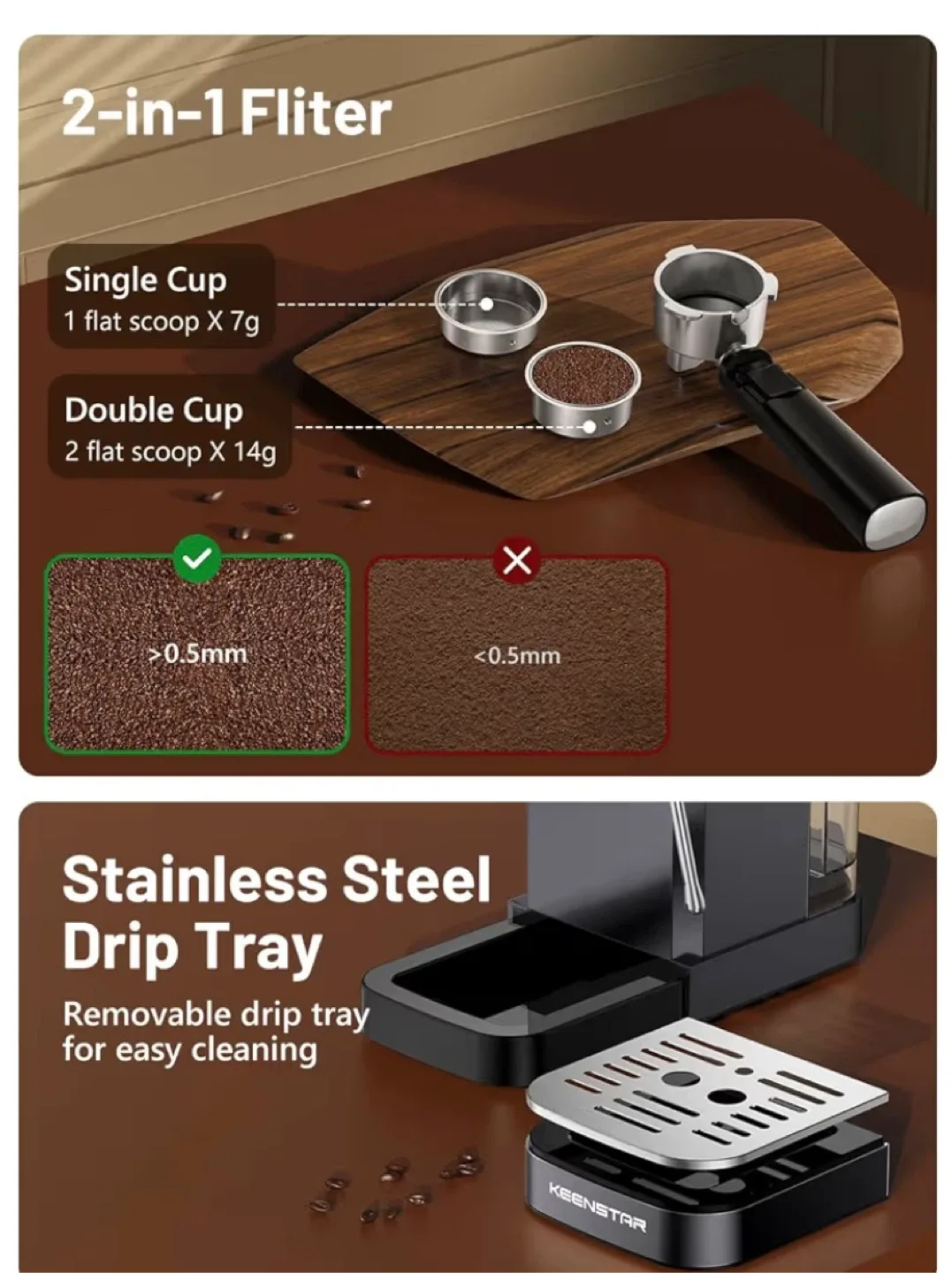 Espresso Coffee Maker, Digital Control Panel JH-C5210 *NEW* image indicator(8)