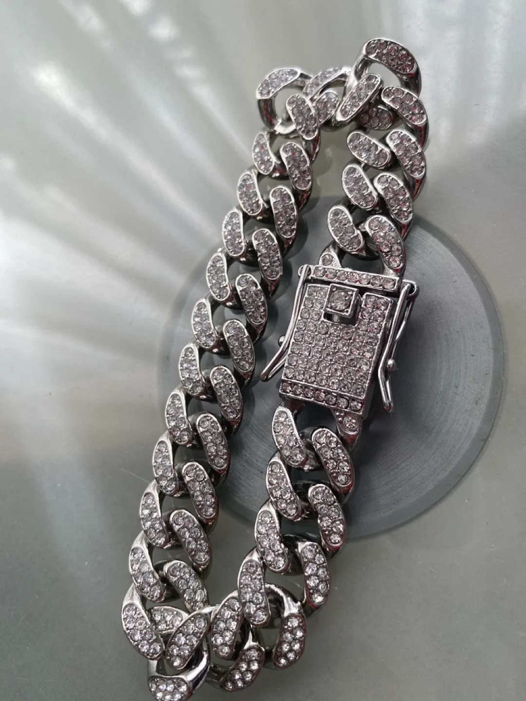Silver Cuban Link Chain Bracelet thumbnail