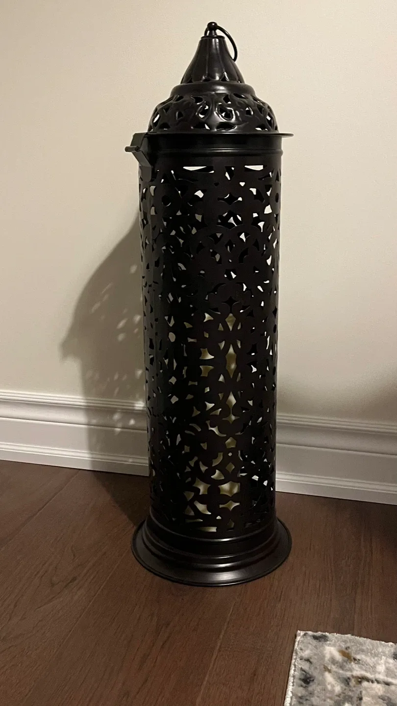 Beautiful 😍 Black Metal Decorative Lantern image indicator(3)