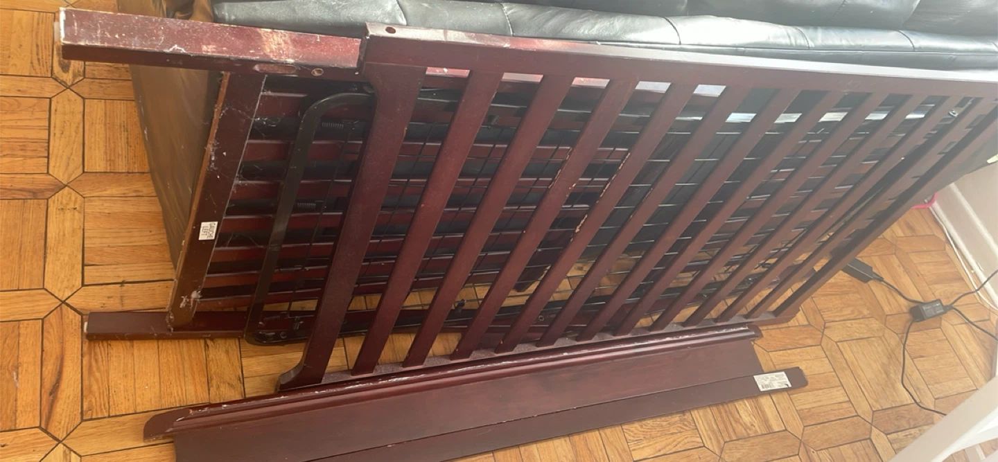 FREE Dark Wood Baby Crib - photo 2