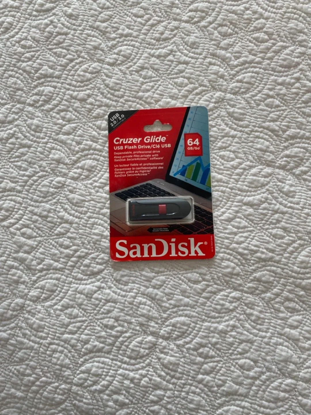 New SanDisk Cruzer Glide 64GB USB Flash Drive thumbnail