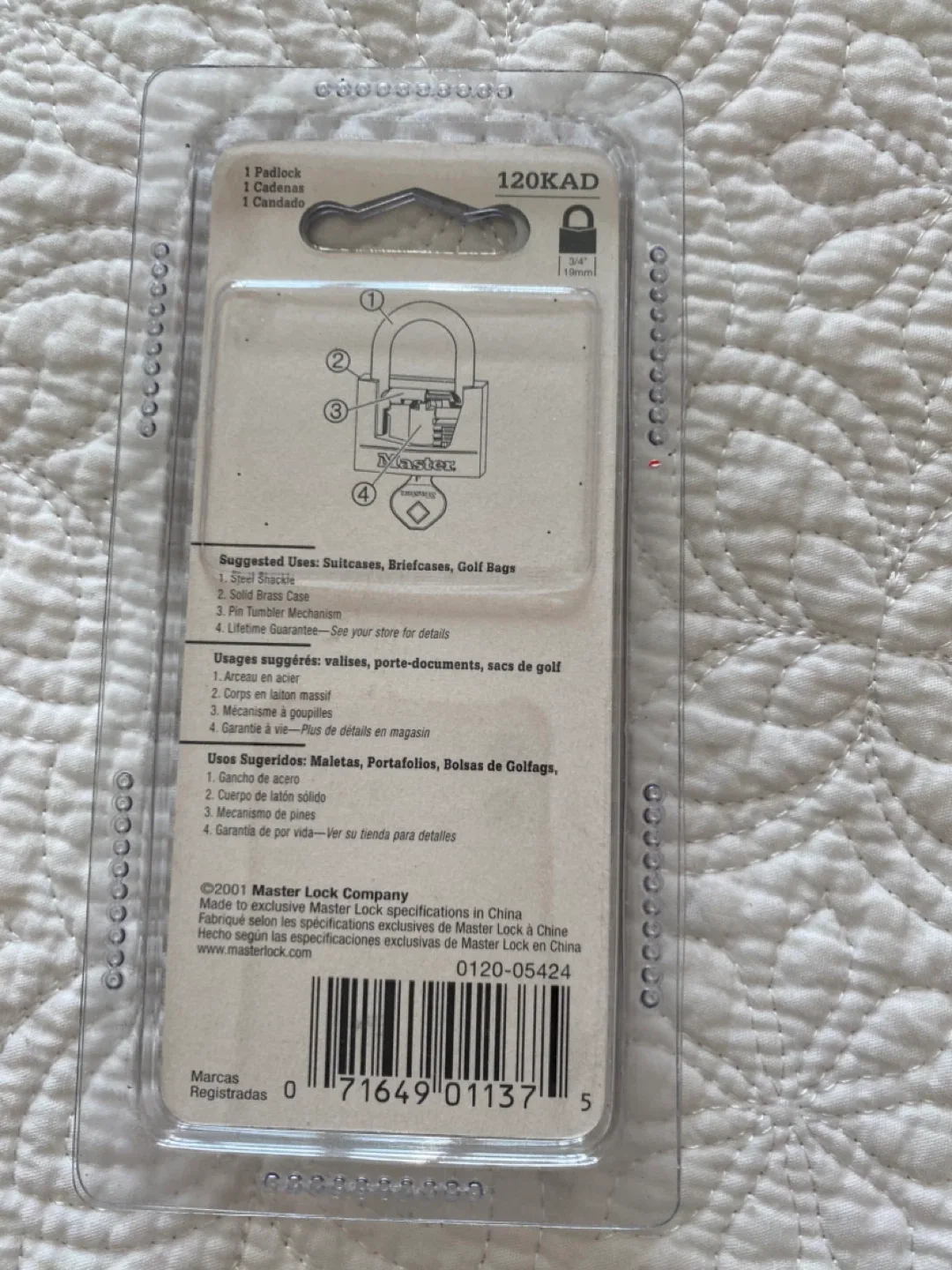 Master Lock 120KAD Padlock - New in Package! image indicator(2)