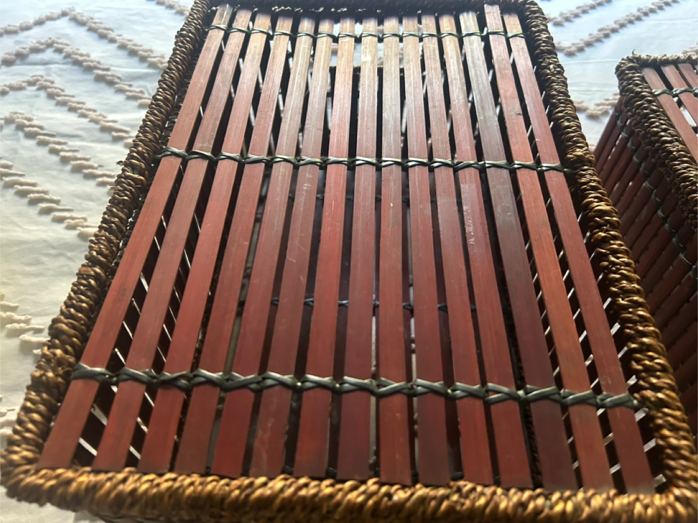 🥕Set of 3 Rattan (Strong) Storage Baskets - photo 3